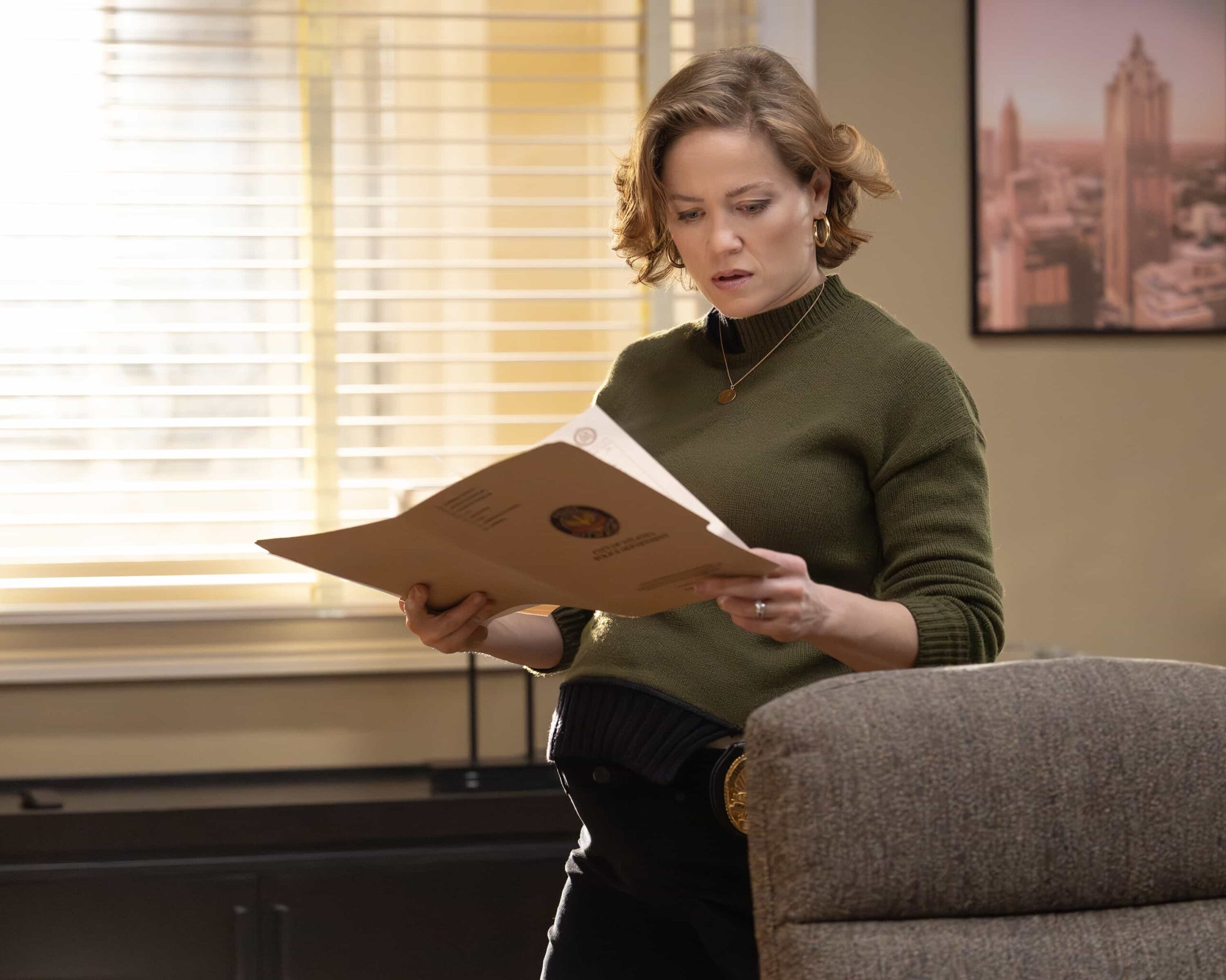 WILL TRENT Season 4 Episode 17 - “Where’d You Come From, Little Angel?” - Will and the team investigate a string of murders, uncovering a case far from ordinary. Alone and grieving, Will faces a peril that leaves every breath a race against time. TUESDAY, APRIL 28 (8:00-9:00 p.m. EDT) on ABC. (Disney/Matt Miller) 
ERIKA CHRISTENSEN