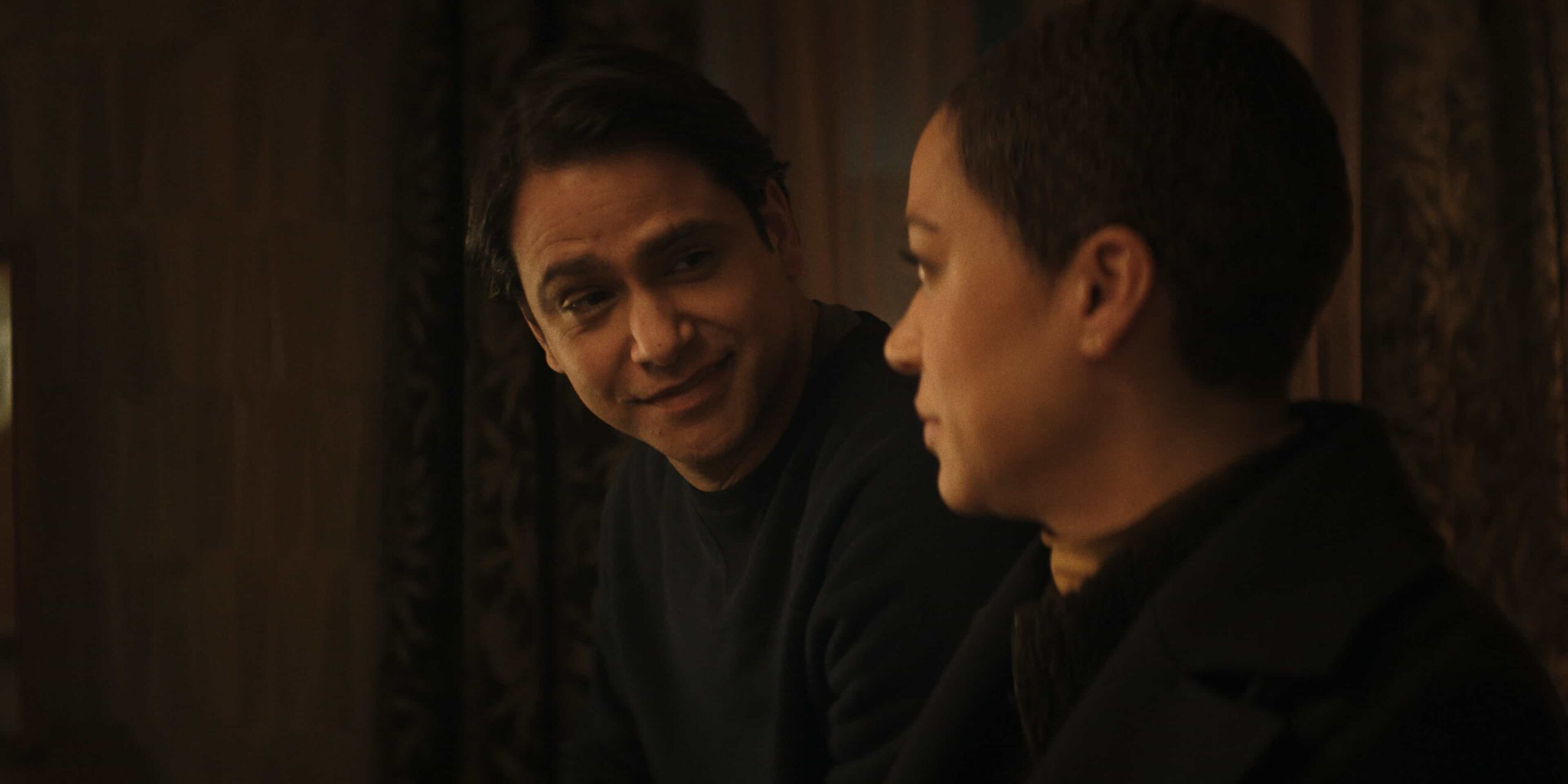 Luca Pasqualino and Cush Jumbo in "Criminal Record," now streaming on Apple TV.