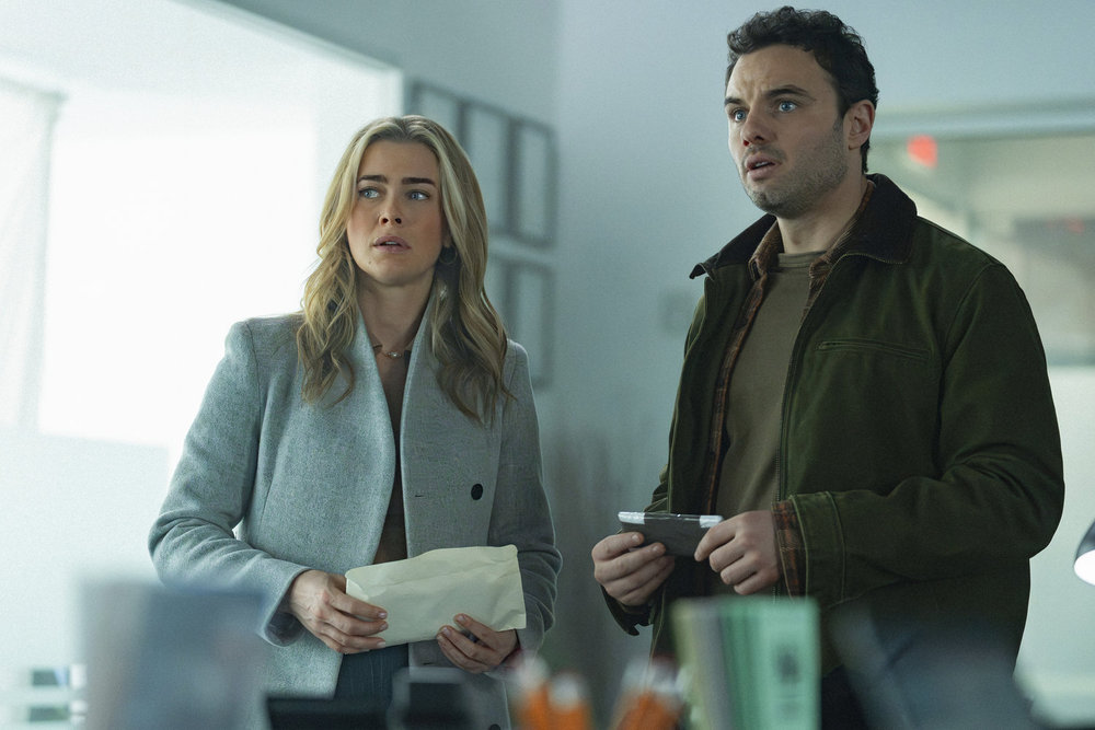 THE HUNTING PARTY -- "Nancy Albright " Episode 212 -- Pictured: (l-r) Melissa Roxburgh as Rebecca "Bex" Henderson, Josh McKenzie as Shane Florence -- (Photo by: Ralph Bavaro/NBC)