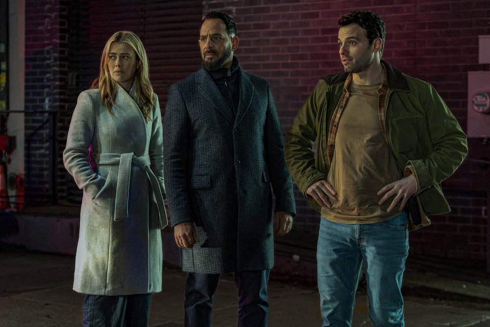 THE HUNTING PARTY Season 2 Episode 12 -- "Nancy Albright " Episode 212 -- Pictured: (l-r) Melissa Roxburgh as Rebecca "Bex" Henderson, Patrick Sabongui as Jacob Hassani, Josh McKenzie as Shane Florence -- (Photo by: Ralph Bavaro/NBC)