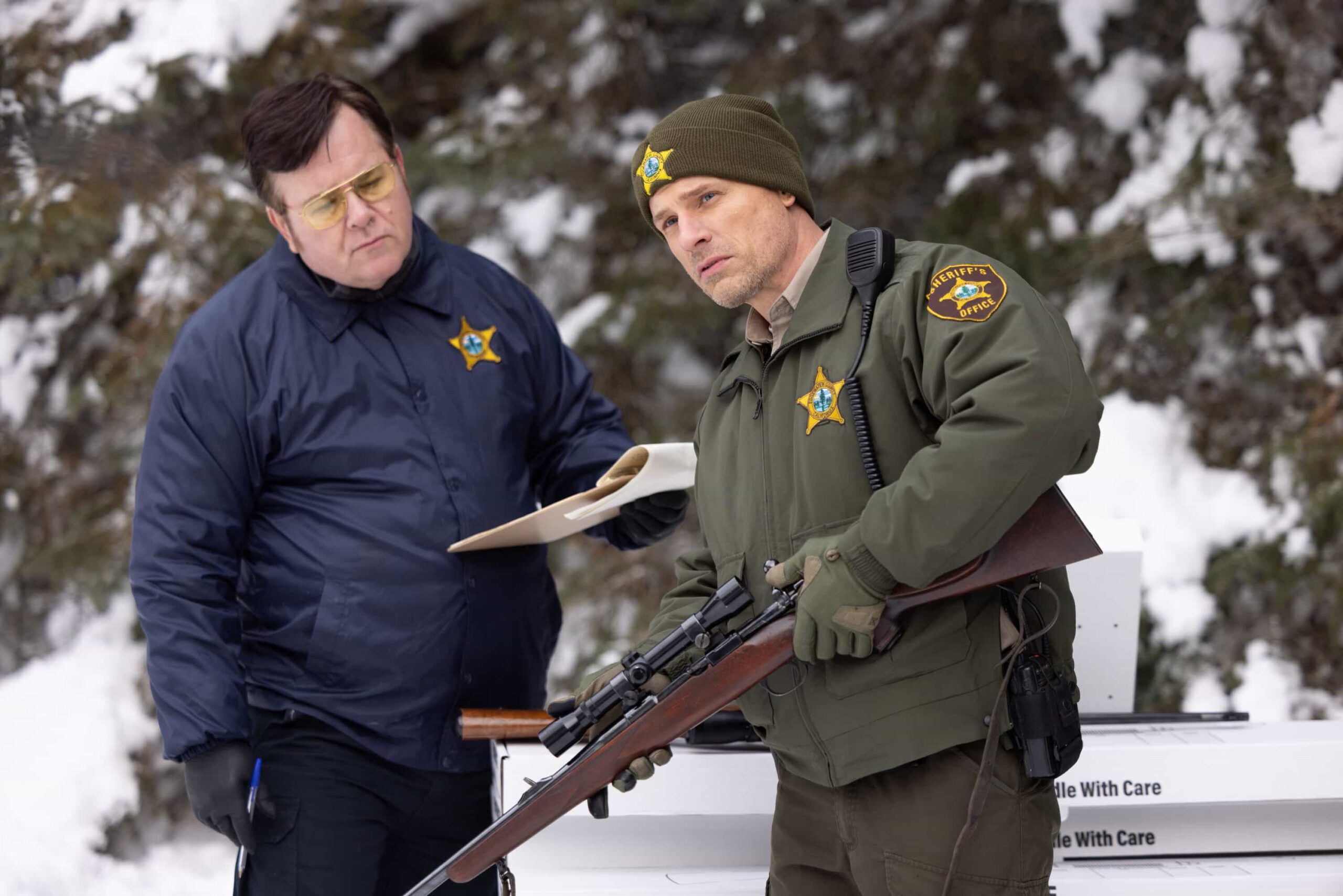 “The Hunting Party” – Sheriff Mickey Fox investigates a fatal shooting that appears to be a tragic accident during a lavish Fraley family boar hunt, setting off a chain of events with far-reaching consequences for Edgewater, on SHERIFF COUNTRY, Friday, May 1 (8:00-9:00 PM, ET/PT) on the CBS Television Network, and streaming on Paramount+. Pictured: Matt Lauria as Boone. Photo: Darren Goldstein/CBS ©2025 CBS Broadcasting, Inc. All Rights Reserved.