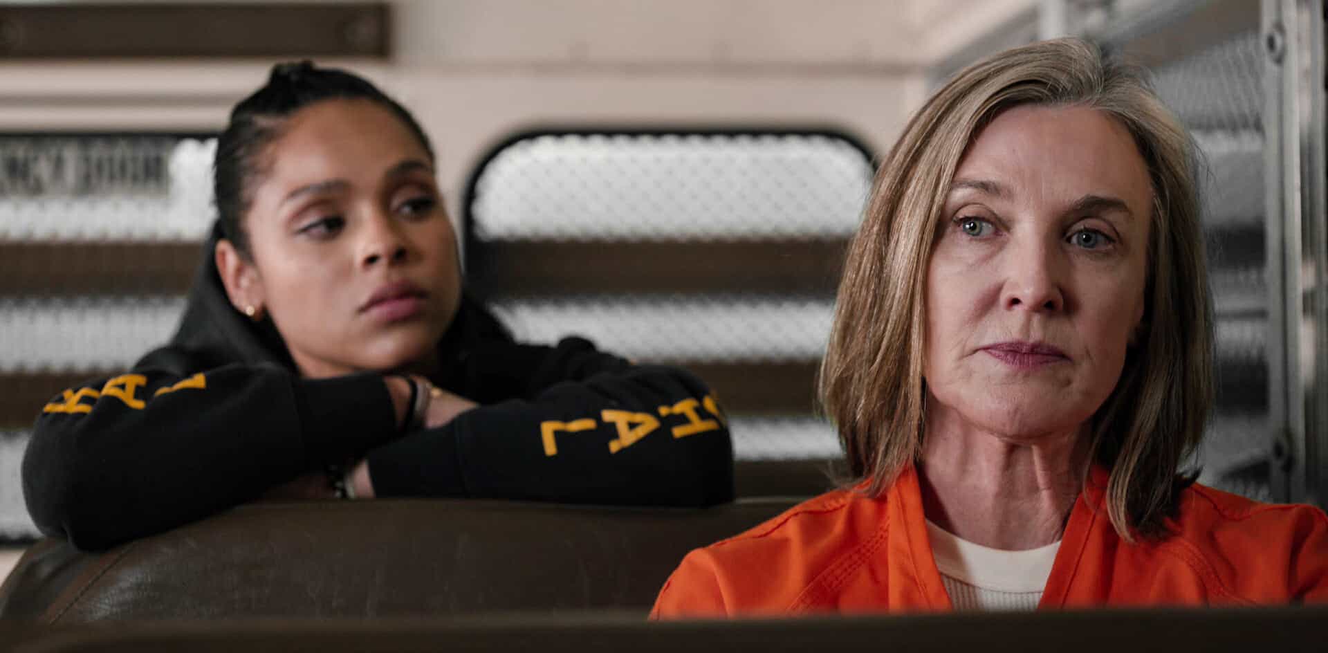 "Playing with Fire" -- CBS Original Series MARSHALS, scheduled to air on Sunday, May 3 (8:00-9:00 PM ET/PT).  Pictured (L-R): Ash Santos as Andrea and Brenda Strong as Samantha. Photo: CBS ©2025 CBS Broadcasting, Inc. All Rights Reserved. Highest quality screengrab available.