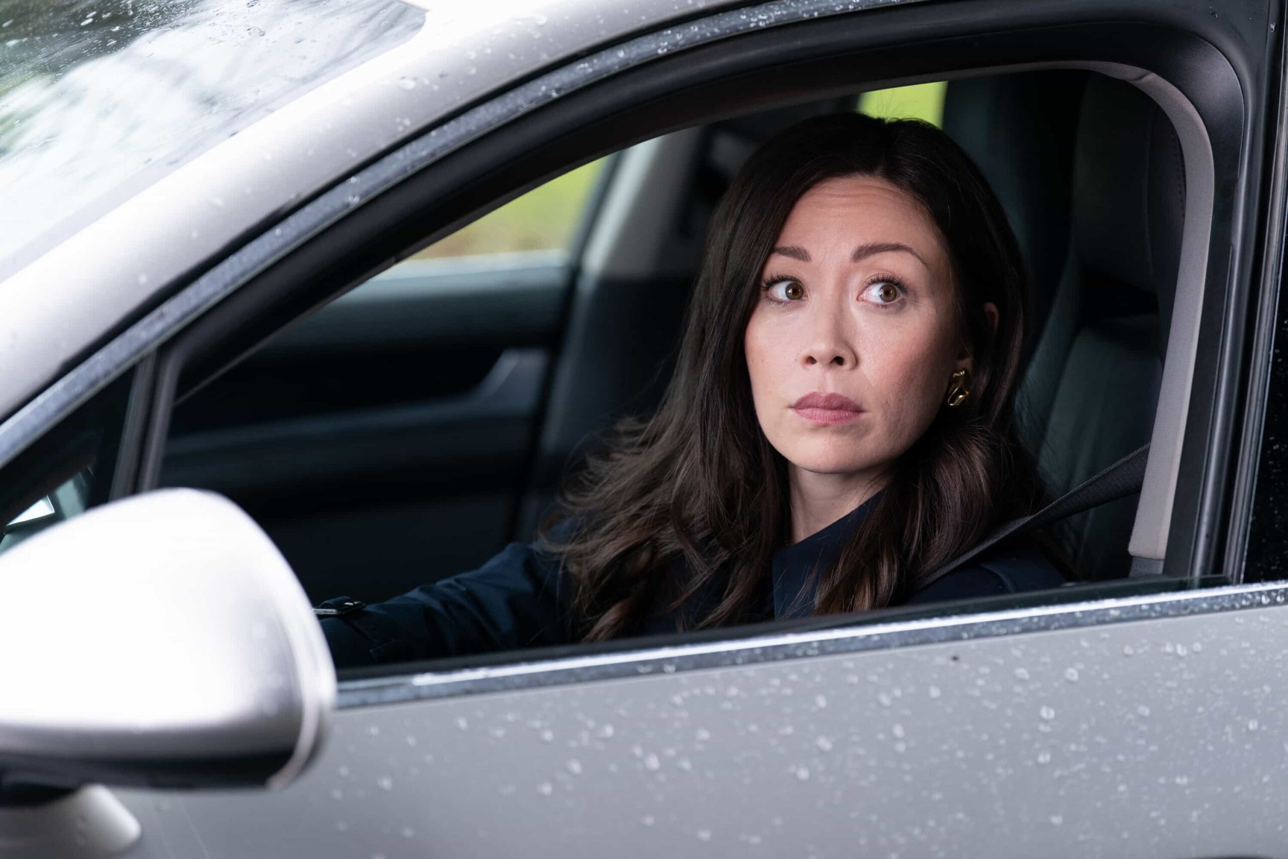 Tracker Season 3 Episode 19 “Chain of Custody” – Reenie hires Colter to locate the star witness of her and Maxine’s lawsuit against a corrupt real estate developer on the eve of trial, on the CBS Original series TRACKER, Sunday, May 3 (8:59-9:59 PM, ET/PT) on the CBS Television Network, and streaming on Paramount+  Pictured: Fiona Rene as Rennie Greene.  Photo: Darko Sikman/CBS ©2026 CBS Broadcasting, Inc. All Rights Reserved.
