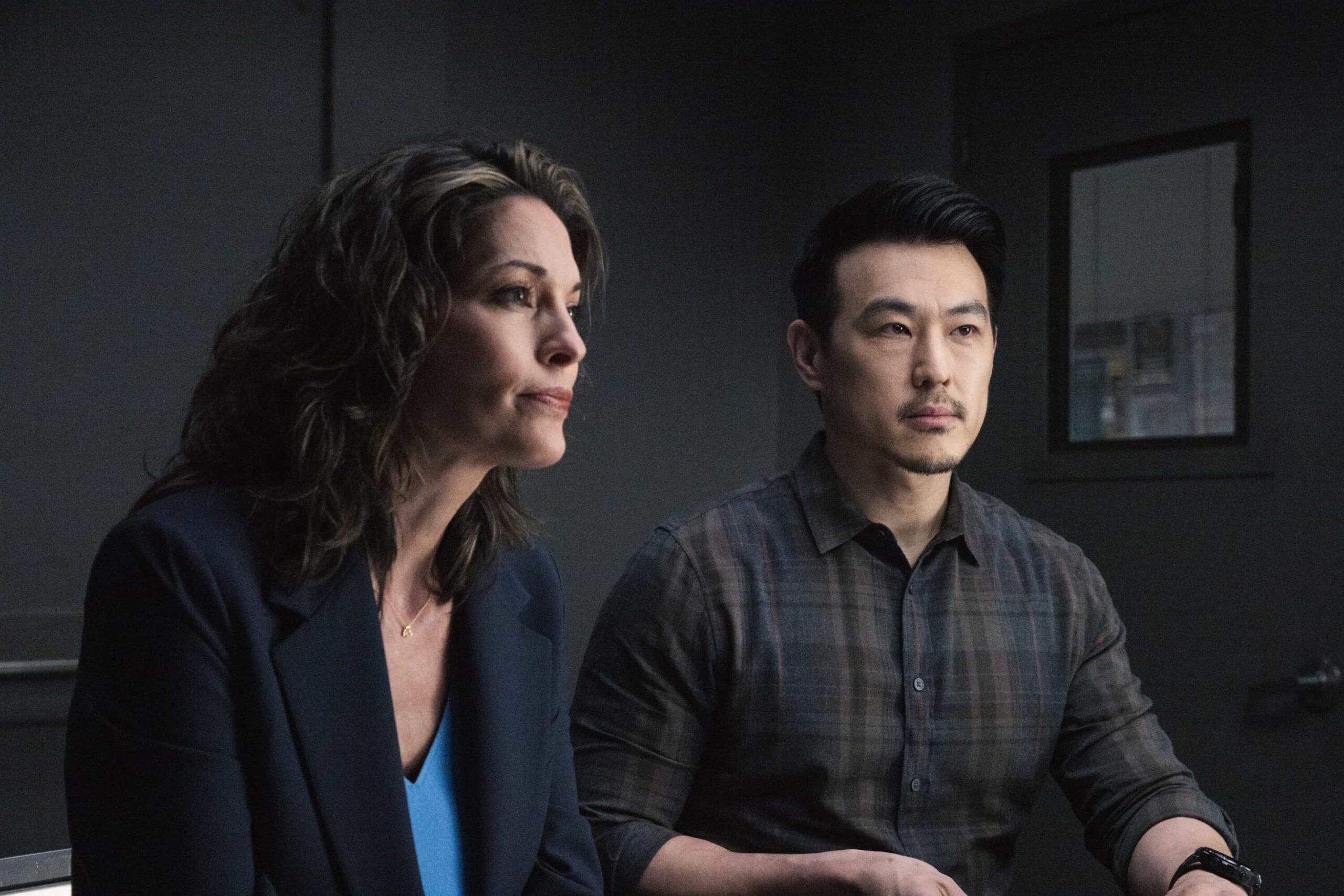 FBI Season 8 Episode 20 “Roleplay” — CBS Original Series FBI, scheduled to air on Monday, May 4 (9:00-10:00 PM, ET/PT).  Pictured (L-R): Alana De La Garza as Special Agent in Charge Isobel Castille and James Chen as Ian Lim. Photo: Bennett Raglin/CBS ©2026 CBS Broadcasting, Inc. All Rights Reserved.