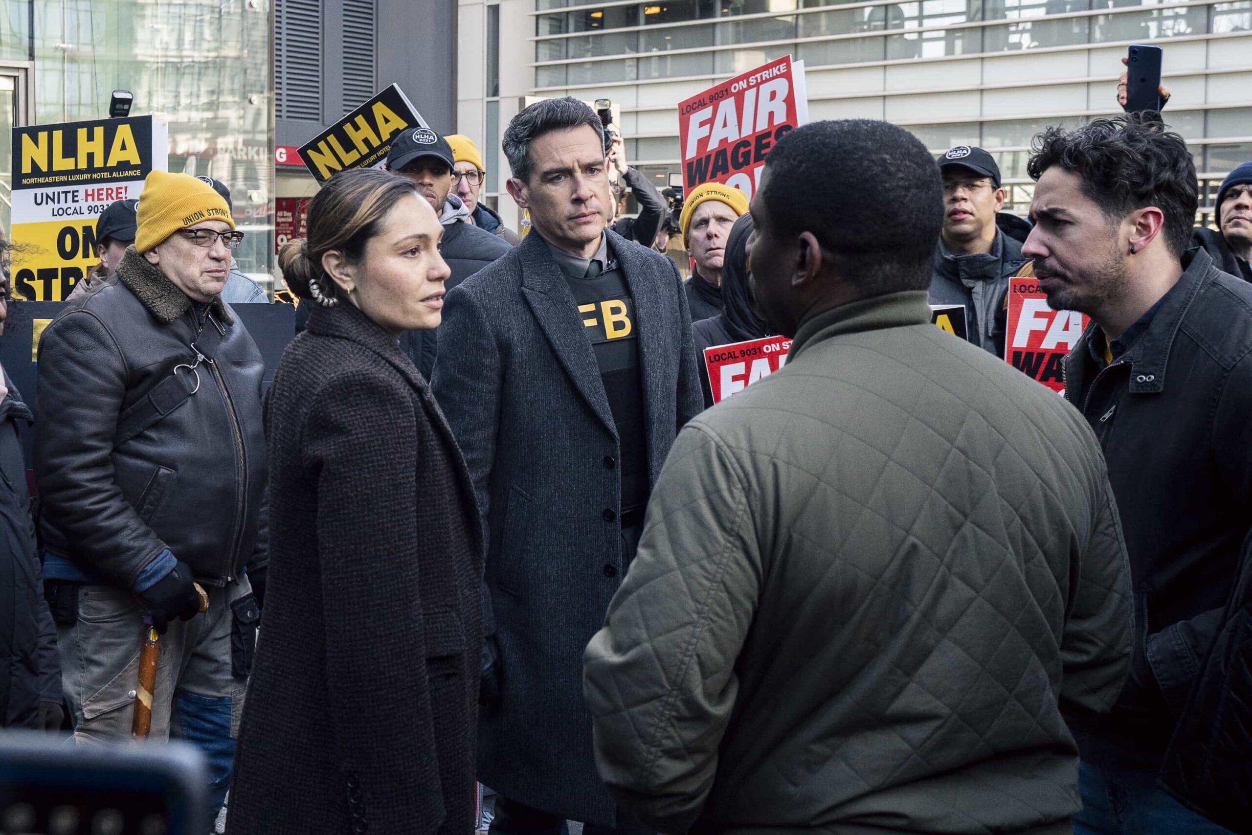 “Roleplay” — CBS Original Series FBI, scheduled to air on Monday, May 4 (9:00-10:00 PM, ET/PT).  Pictured (L-R): Juliana Aidén Martinez as Eva Ramos and John Boyd as Special Agent Stuart Scola. Photo: Bennett Raglin/CBS ©2026 CBS Broadcasting, Inc. All Rights Reserved.