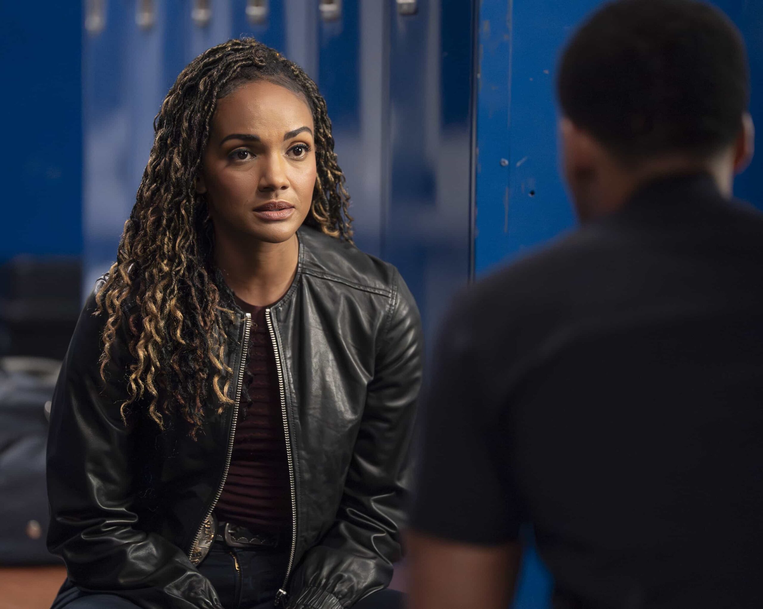 The Rookie Season 8 Episode 18 - “The Bandit” - The team launches a high-stakes search to take down a notorious criminal. Meanwhile, Lucy’s leadership is tested; Wesley tests the boundaries of his friendships, and Nolan tries to balance duty and family. MONDAY, MAY 4 (10:00-11:00 p.m. EDT) on ABC. (Disney/Mike Taing) 
MEKIA COX