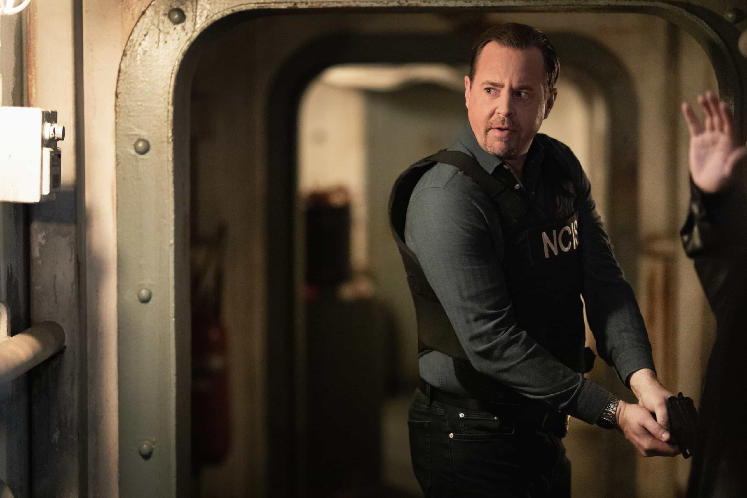 NCIS Season 23 Episode 19 “DEAL WITH THE DEVIL” - CBS Original Series NCIS, scheduled to air TUESDAY, MAY 5 (8:00 PM ET/PT)  Pictured (L-R): Sean Murray as Timothy McGee  Photo: Robert Voets/CBS  ©2026 CBS Broadcasting, Inc. All Rights Reserved.