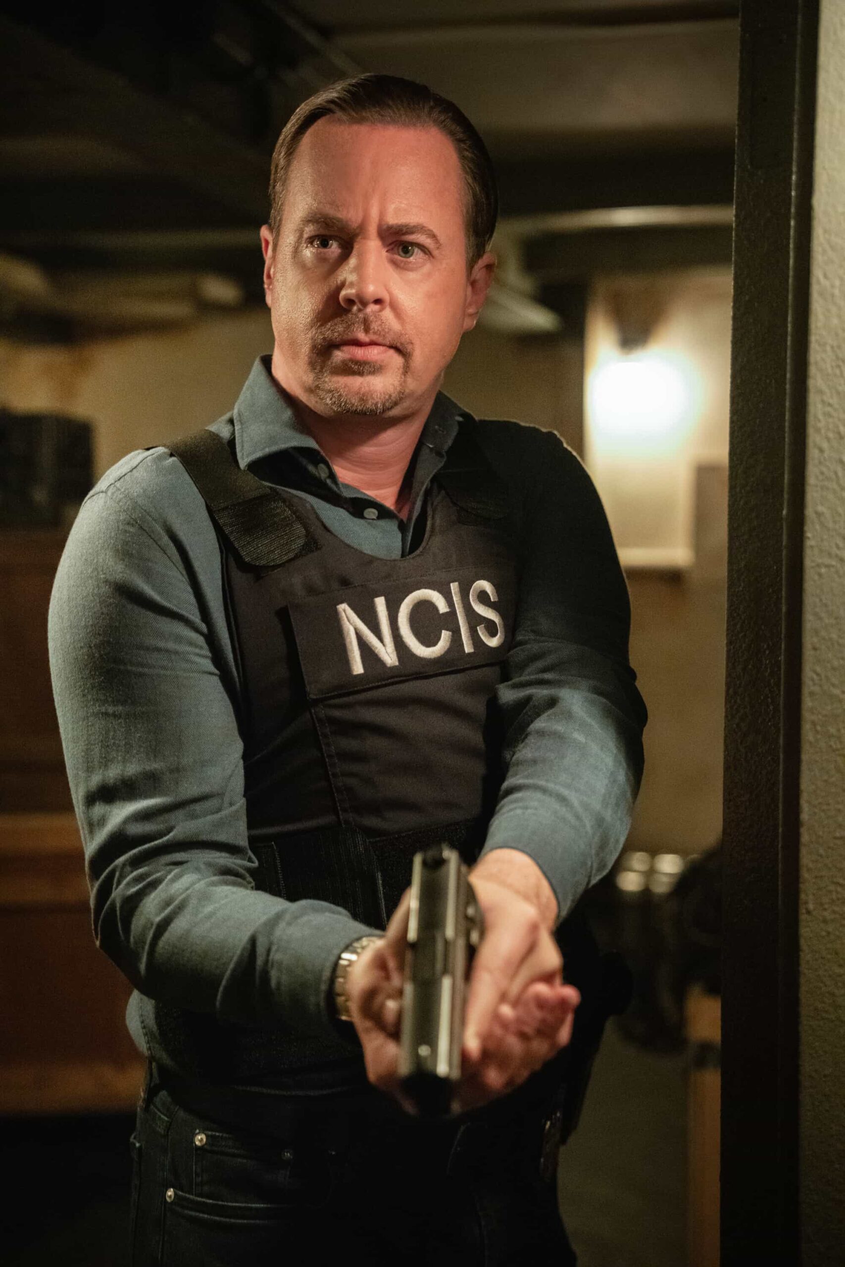 “DEAL WITH THE DEVIL” - CBS Original Series NCIS, scheduled to air TUESDAY, MAY 5 (8:00 PM ET/PT)  Pictured (L-R): Sean Murray as Timothy McGee  Photo: Robert Voets/CBS  ©2026 CBS Broadcasting, Inc. All Rights Reserved.