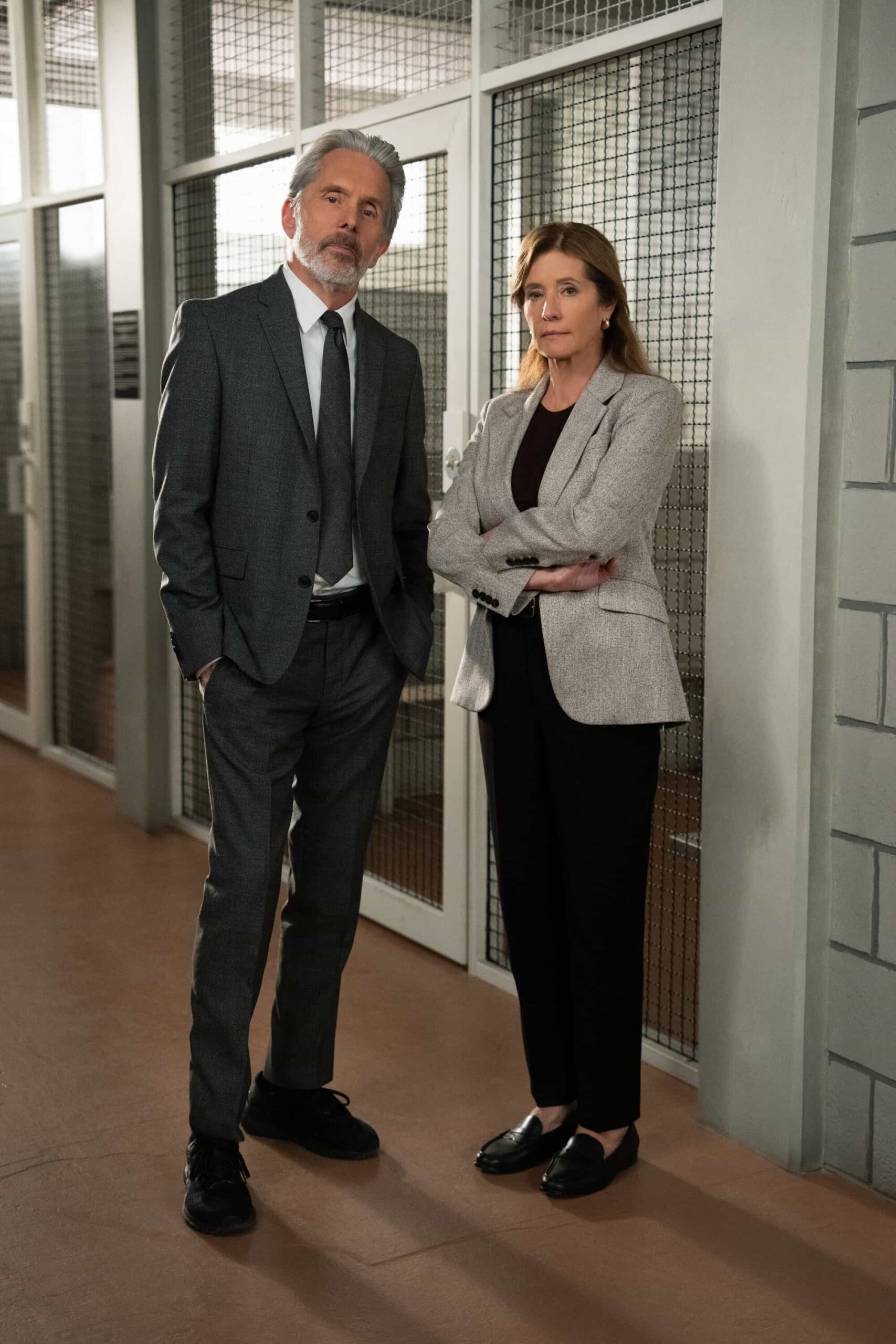 NCIS Season 23 Episode 19 “DEAL WITH THE DEVIL” - CBS Original Series NCIS, scheduled to air TUESDAY, MAY 5 (8:00 PM ET/PT)  Pictured (L-R): Gary Cole as Alden Parker, Nancy Travis as  Navy Vice Admiral Harriet Parker  Photo: Robert Voets/CBS  ©2026 CBS Broadcasting, Inc. All Rights Reserved.