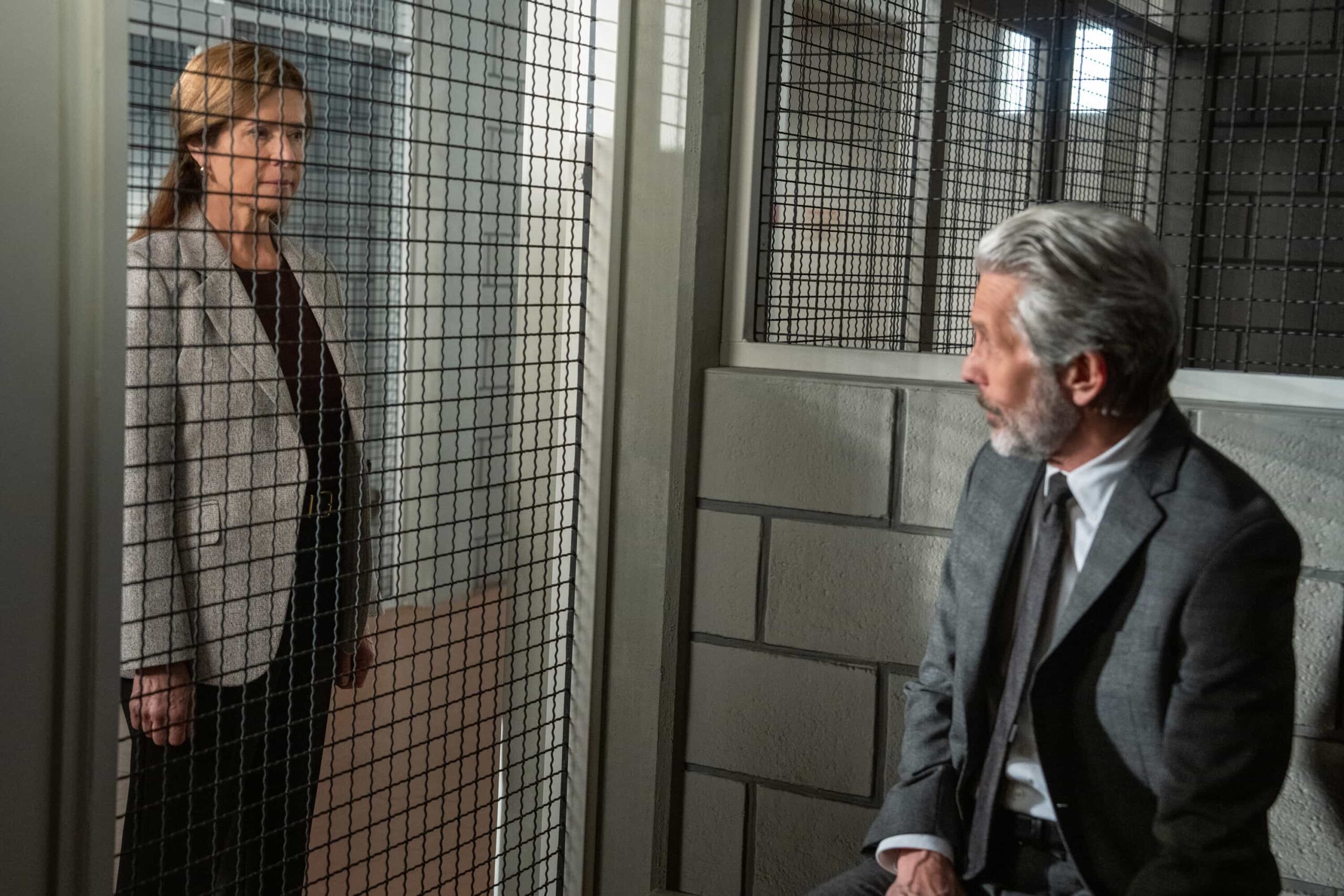 “DEAL WITH THE DEVIL” - CBS Original Series NCIS, scheduled to air TUESDAY, MAY 5 (8:00 PM ET/PT)  Pictured (L-R): Gary Cole as Alden Parker, Nancy Travis as  Navy Vice Admiral Harriet Parker  Photo: Robert Voets/CBS  ©2026 CBS Broadcasting, Inc. All Rights Reserved.