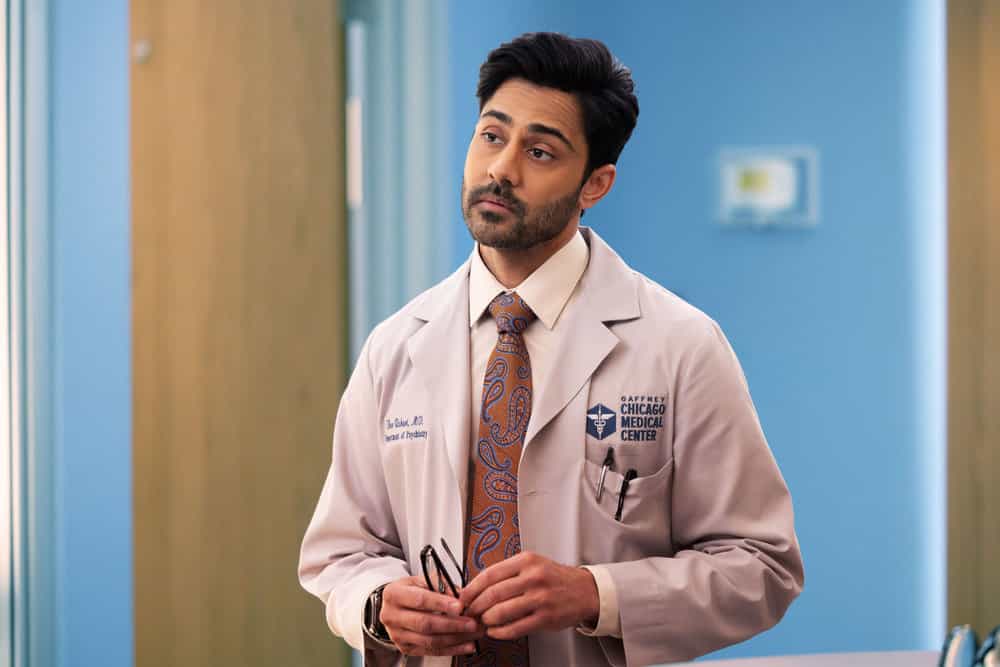 CHICAGO MED -- "Hell Breaks Loose" Episode 1120 -- Pictured: Manish Dayal as Dr. Theo Rabari -- (Photo by: George Burns Jr/NBC)