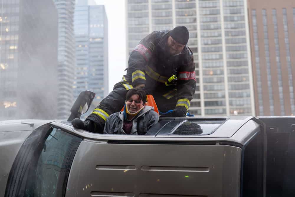 CHICAGO FIRE Season 14 Episode 20 -- "Speak of the Devil" Episode 1420 -- Pictured: Joe Minoso as Cruz -- (Photo by: Peter Gordon/NBC)