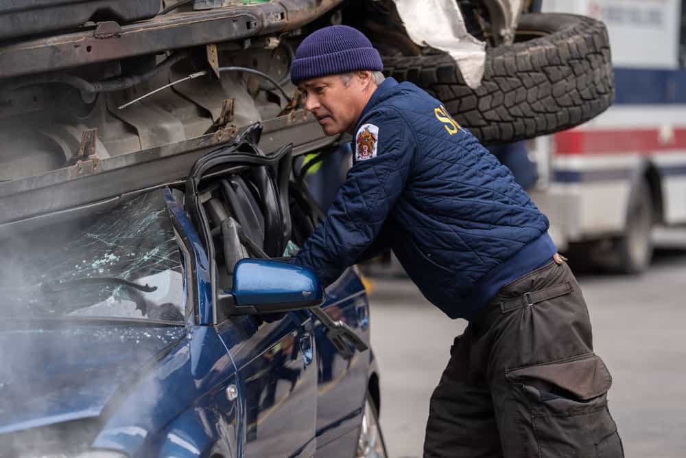 CHICAGO FIRE Season 14 Episode 20 -- "Speak of the Devil" Episode 1420 -- Pictured: Taylor Kinney as Severide -- (Photo by: Peter Gordon/NBC)