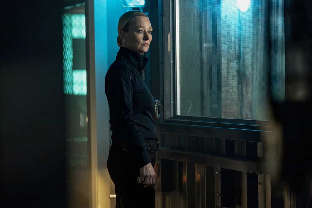 THE HUNTING PARTY -- "Xander Wax" Episode 213 -- Pictured: Kari Matchett as Eve Lazarus -- (Photo by: Ralph Bavaro/NBC)
