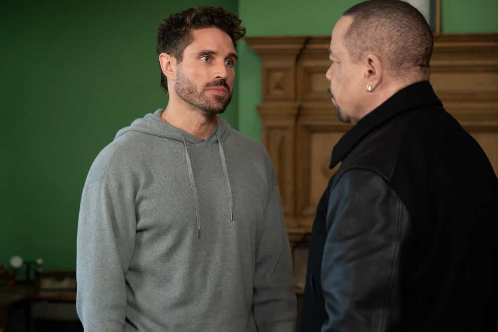 LAW & ORDER: SPECIAL VICTIMS UNIT -- "Old Friends" Episode 27020 -- Pictured: (l-r) James OHalloran as Adam, Ice T as Sgt. Odafin "Fin" Tutuola -- (Photo by: Ralph Bavaro/NBC)