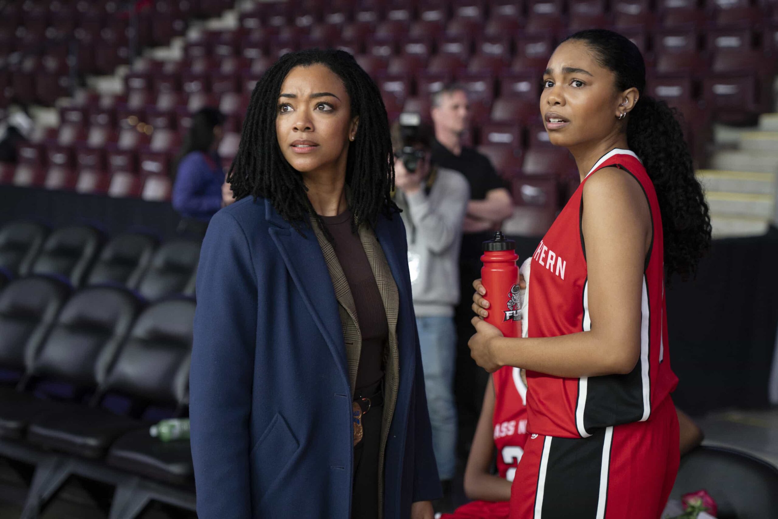 "Personal Foul" -- Coverage of the CBS Original Series BOSTON BLUE, scheduled to air on the CBS Television Network. Pictured L to R: Sonequa Martin-Green as Lena Silver and Arista Arhin as Soraya King. Photo: John Medland/CBS ©2026 CBS Broadcasting, Inc. All Rights Reserved.