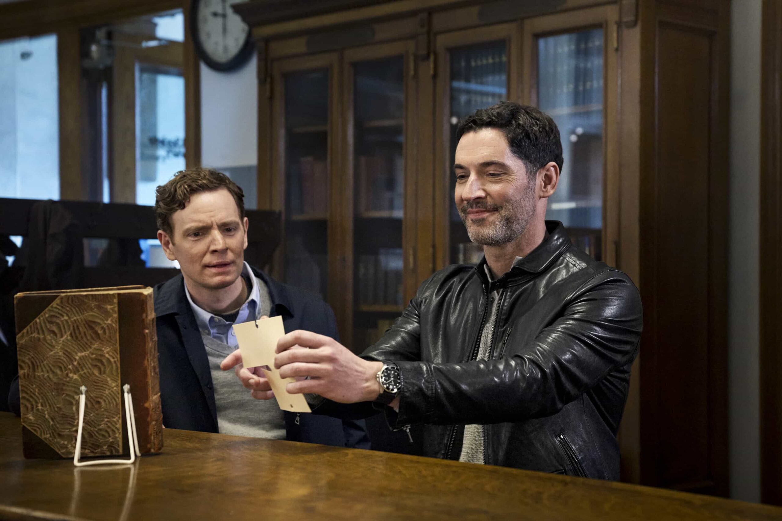 "Forbidden Eye" -- CBS Original Series CIA, scheduled to air on Monday, May 11 (10:00-11:00 PM, ET/PT). Pictured (L-R): Nick Gehlfuss as Special Agent Bill Goodman and Tom Ellis as CIA Case Officer Colin Glass. Photo: Mark Schafer/CBS ©2026 CBS Broadcasting, Inc. All Rights Reserved.
