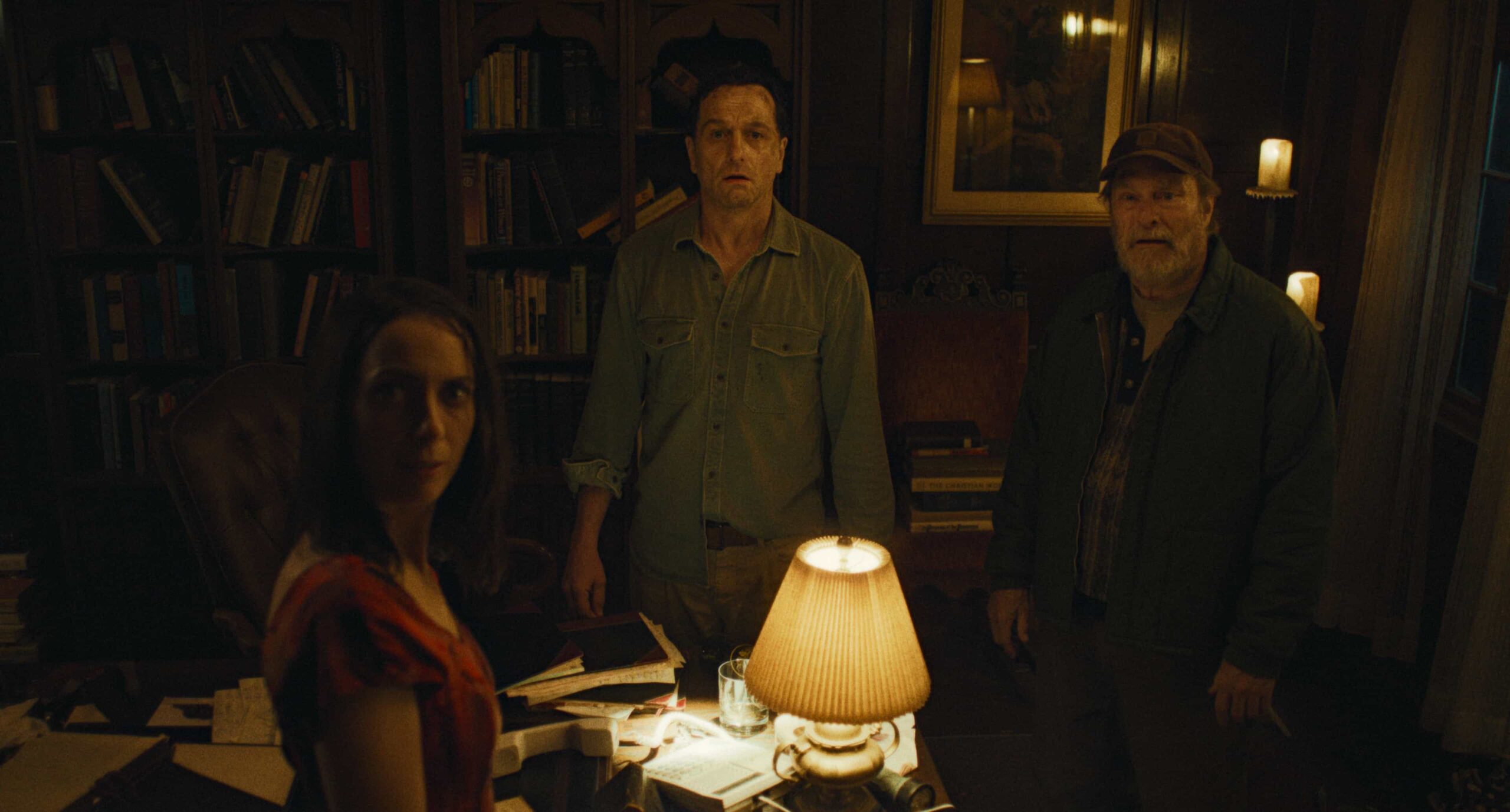 Widow's Bay Season 1 Episode 4 "Beach Reads" Kate O’Flynn, Matthew Rhys and Stephen Root in "Widow’s Bay," now streaming on Apple TV.