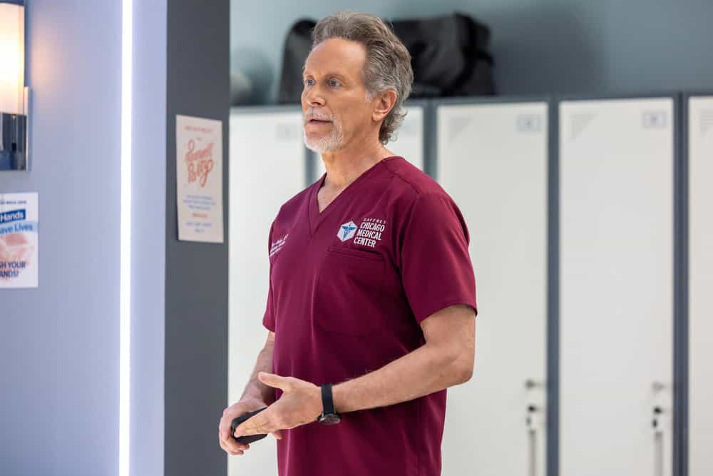 CHICAGO MED -- "Heaven Help Us" Episode 1121 -- Pictured: Steven Weber as Dr. Dean Archer -- (Photo by: George Burns Jr/NBC)