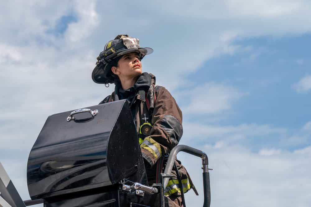 CHICAGO FIRE Season 14 Episode 21 Season Finale -- "Thank You" Episode 1421 -- Pictured: Miranda Rae Mayo as Stella Kidd -- (Photo by: Elizabeth Sisson/NBC)