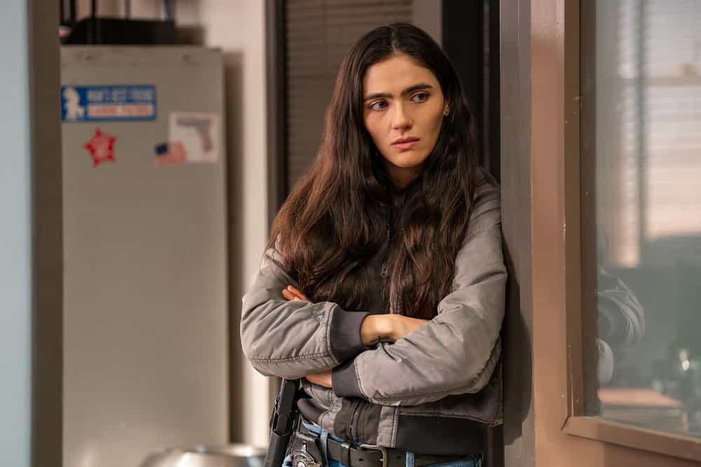 CHICAGO P.D. Season 13 Episode 21 Season Finale -- "Born or Made" Episode 1321 -- Pictured: Arienne Mandi as Eva Imani -- (Photo by: Elizabeth Sisson/NBC)