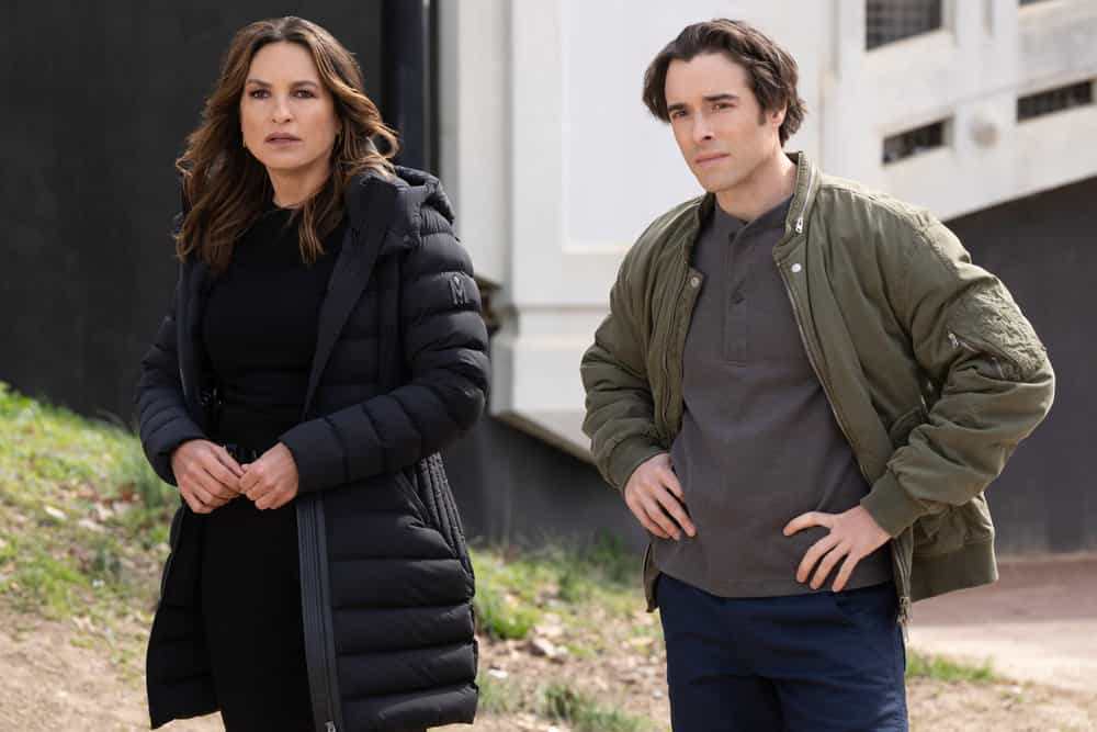 Law & Order SVU Season 27 Episode 21 Season Final -- "Monster" Episode 27021 -- Pictured: (l-r) Mariska Hargitay as Capt. Olivia Benson,Corey Cott as Det. Jake Griffin -- (Photo by: Virginia Sherwood/NBC)