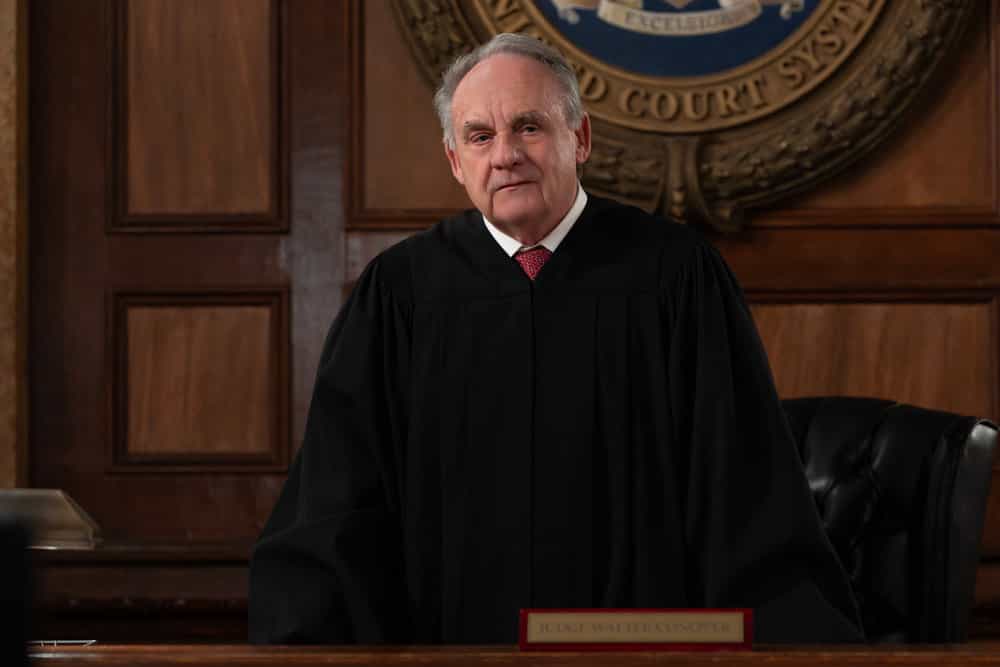 LAW & ORDER: SPECIAL VICTIMS UNIT -- "Monster" Episode 27021 -- Pictured: Paul Guilfoyle as Judge Conover -- (Photo by: Virginia Sherwood/NBC)