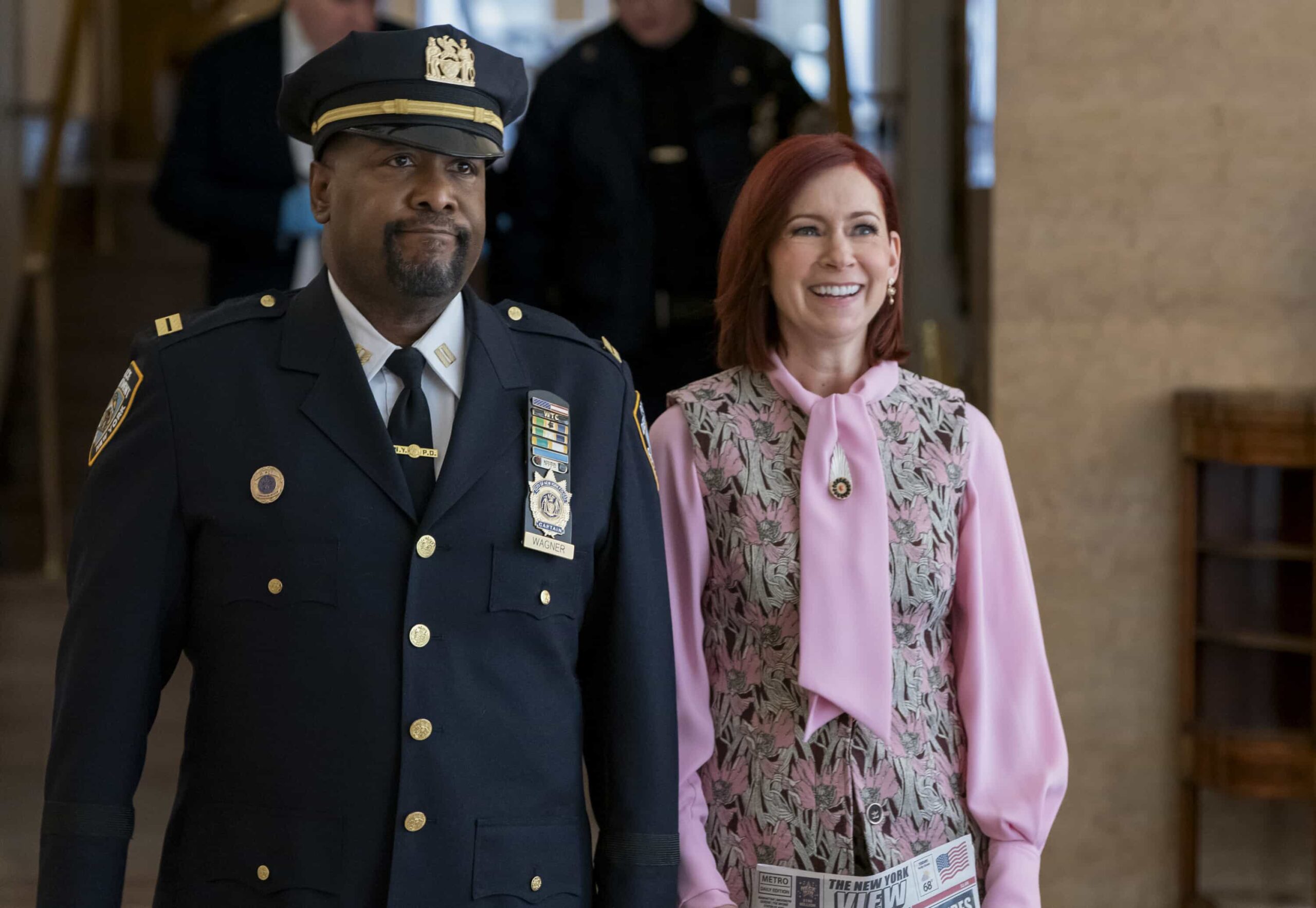 "Catch and Kill" -- Coverage of the CBS Original Series ELSBETH, scheduled to air on the CBS Television Network.   Pictured (L-R): Wendell Pierce as Captain Wagner and Carrie Preston as Elsbeth Tascioni  Photo: Michael Parmelee/CBS ©2026 CBS Broadcasting, Inc. All Rights Reserved.