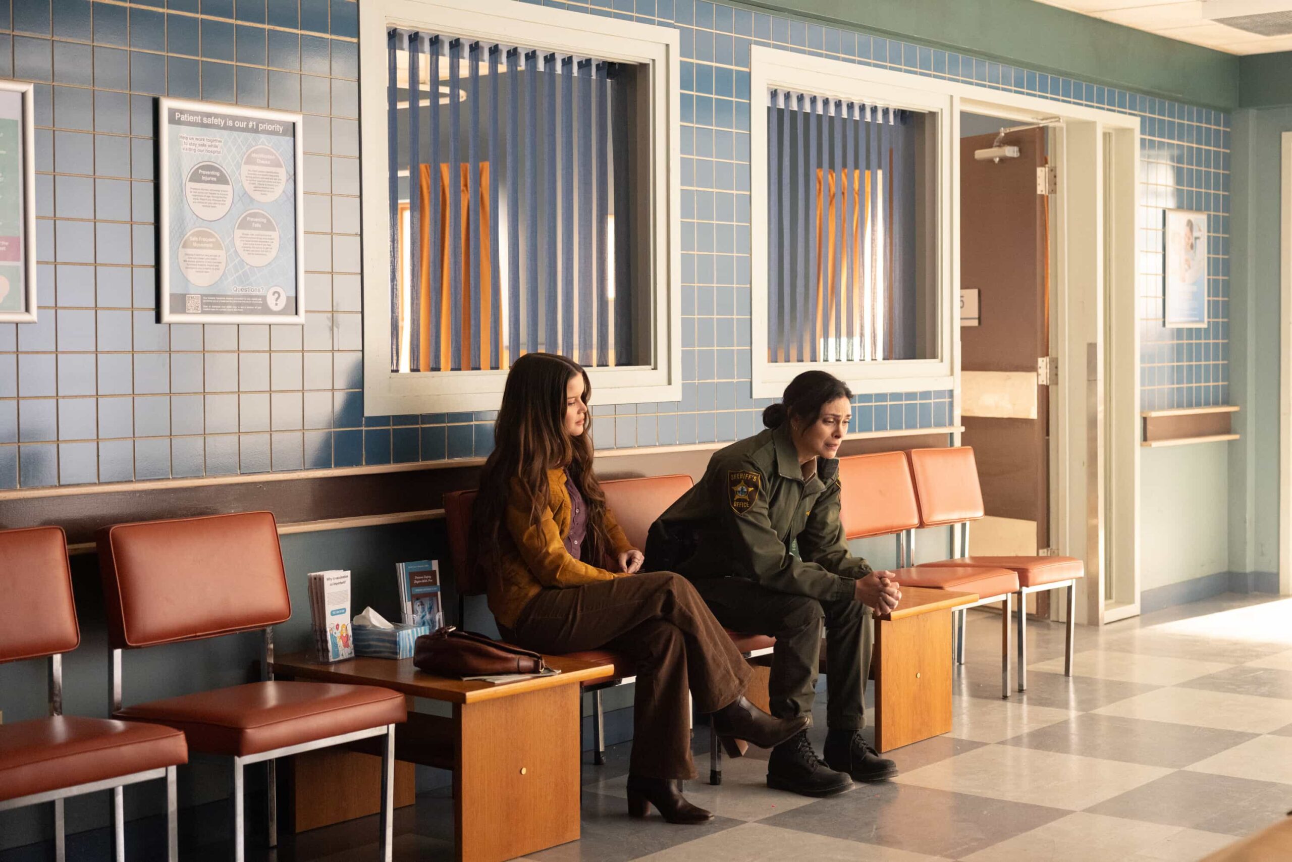 Sheriff Country Season 1 Episode 19  “Compromised” – Sheriff Mickey Fox aids a federal investigation into a high-stakes case involving alleged interstate crime and a web of local land deals. GRAMMY® Award-winner Maren Morris guest stars as Hazel, Skye’s sponsor, on SHERIFF COUNTRY, Friday, May 15 (8:00-9:00 PM, ET/PT) on the CBS Television Network, and streaming on Paramount+ (live and on-demand for Paramount+ Premium plan subscribers, or on-demand for Paramount+. Pictured: Maren Morris as Hazel and Morena Baccarin as Sheriff Mickey Fox. Photo: Darren Goldstein/CBS ©2026 CBS Broadcasting, Inc. All Rights Reserved.