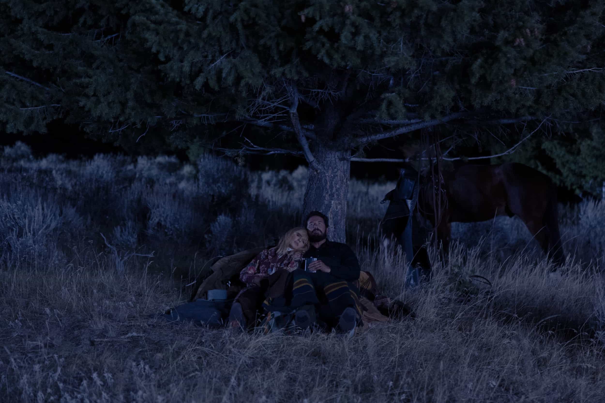 (L-R): Kelly Reilly as Beth Dutton and Cole Hauser as Rip Wheeler in Dutton Ranch, episode 1, season 1, streaming on Paramount+, 2026. Photo Credit: Emerson Miller/Paramount+.