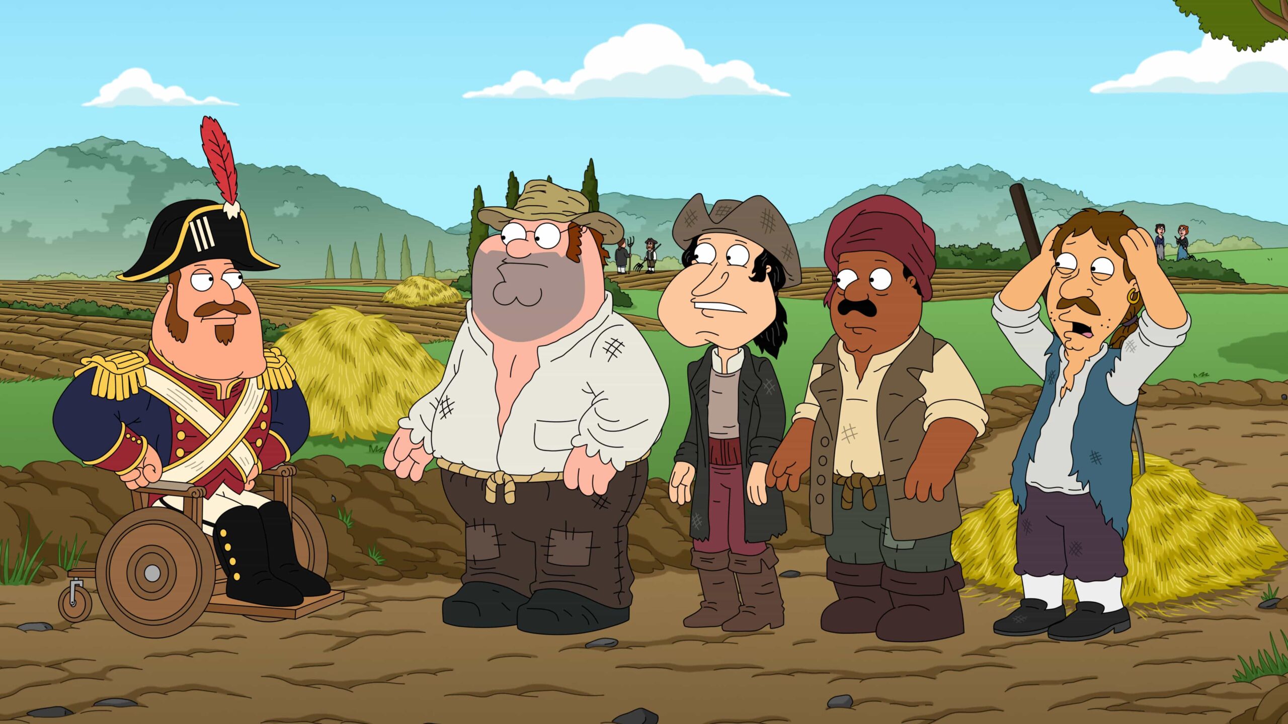 FAMILY GUY Season 24 Episode 15 : In this three-act parody of prominent historical eras, the Griffins take a humorous look at The French Revolution, the American Civil War, and World War II in the all-new "High School History" season finale episode of Family Guy airing Sunday, May 17 (8:00-8:30 PM ET/PT) on FOX. FAMILY GUY © 2026 by 20th Television