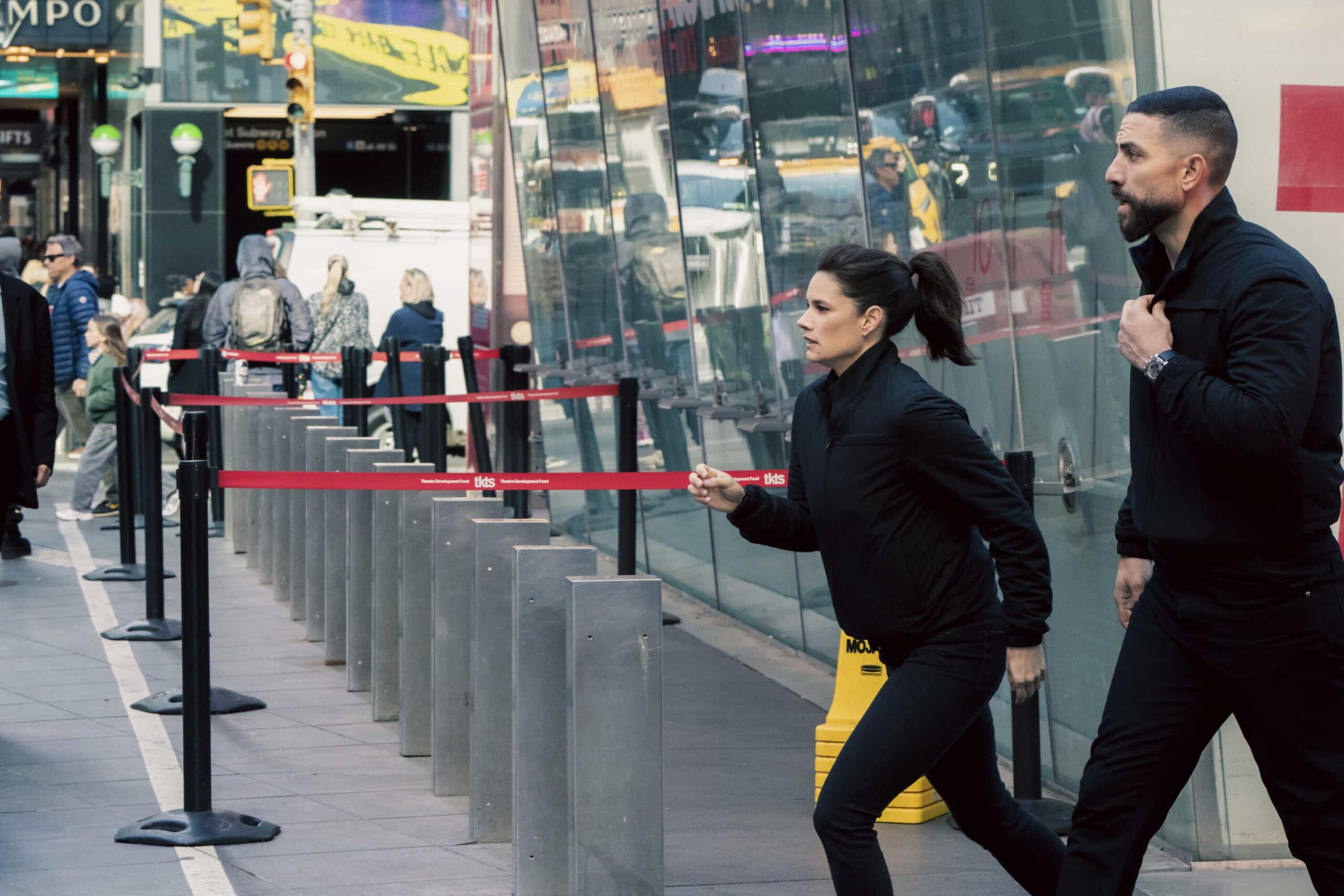 “Defector” — CBS Original Series FBI, scheduled to air on Monday, May 18 (8:00-9:00 PM, ET/PT).  Pictured (L-R): Missy Peregrym as Special Agent Maggie Bell and Zeeko Zaki as Special Agent Omar Adom ‘OA’ Zidan. Photo: Bennett Raglin/CBS ©2026 CBS Broadcasting, Inc. All Rights Reserved.