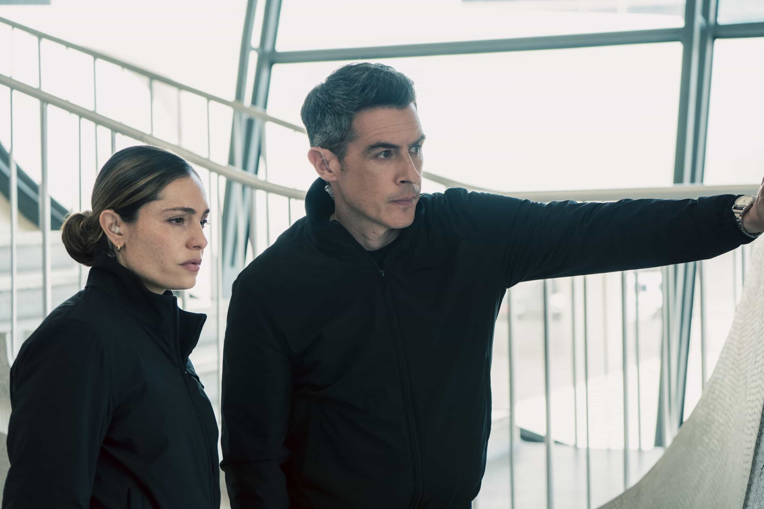“Defector” — CBS Original Series FBI, scheduled to air on Monday, May 18 (8:00-9:00 PM, ET/PT).  Pictured (L-R): Juliana Aidén Martinez as Eva Ramos and John Boyd as Special Agent Stuart Scola. Photo: Bennett Raglin/CBS ©2026 CBS Broadcasting, Inc. All Rights Reserved.