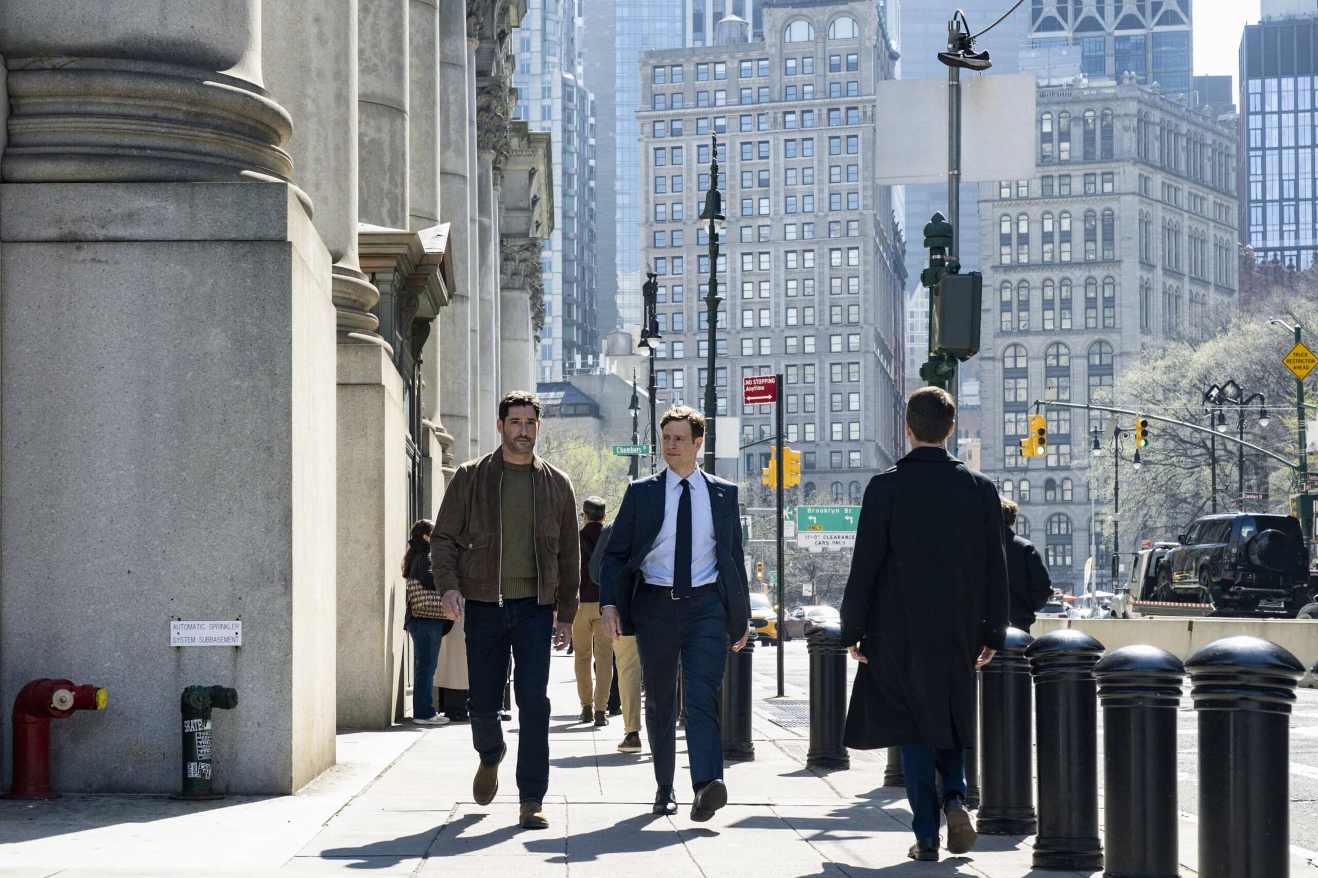 CIA Season 1 Episode 12 Season Finale "Broken Glass" -- CBS Original Series CIA, scheduled to air on Monday, May 18 (9:00-10:00 PM, ET/PT) on the CBS Television Network, and streaming on Paramount+. Pictured (L-R): Tom Ellis as CIA Case Officer Colin Glass and Nick Gehlfuss as Special Agent Bill Goodman. Photo: Mark Schafer/CBS ©2026 CBS Broadcasting, Inc. All Rights Reserved.