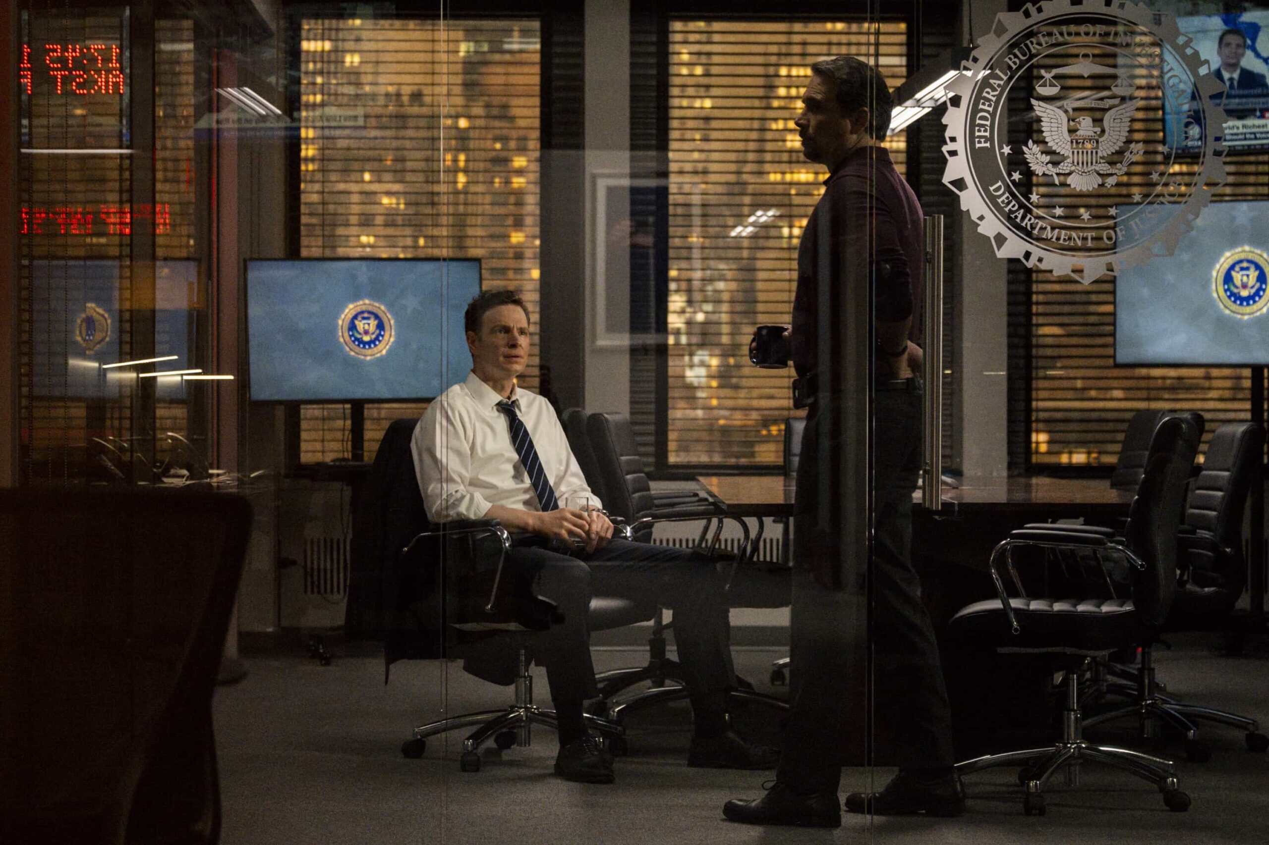 "Broken Glass" -- CBS Original Series CIA, scheduled to air on Monday, May 18 (9:00-10:00 PM, ET/PT) on the CBS Television Network, and streaming on Paramount+. Pictured (L-R): Nick Gehlfuss as Special Agent Bill Goodman and Jeremy Sisto as Assistant Special Agent in Charge Jubal Valentine. Photo: Mark Schafer/CBS ©2026 CBS Broadcasting, Inc. All Rights Reserved.