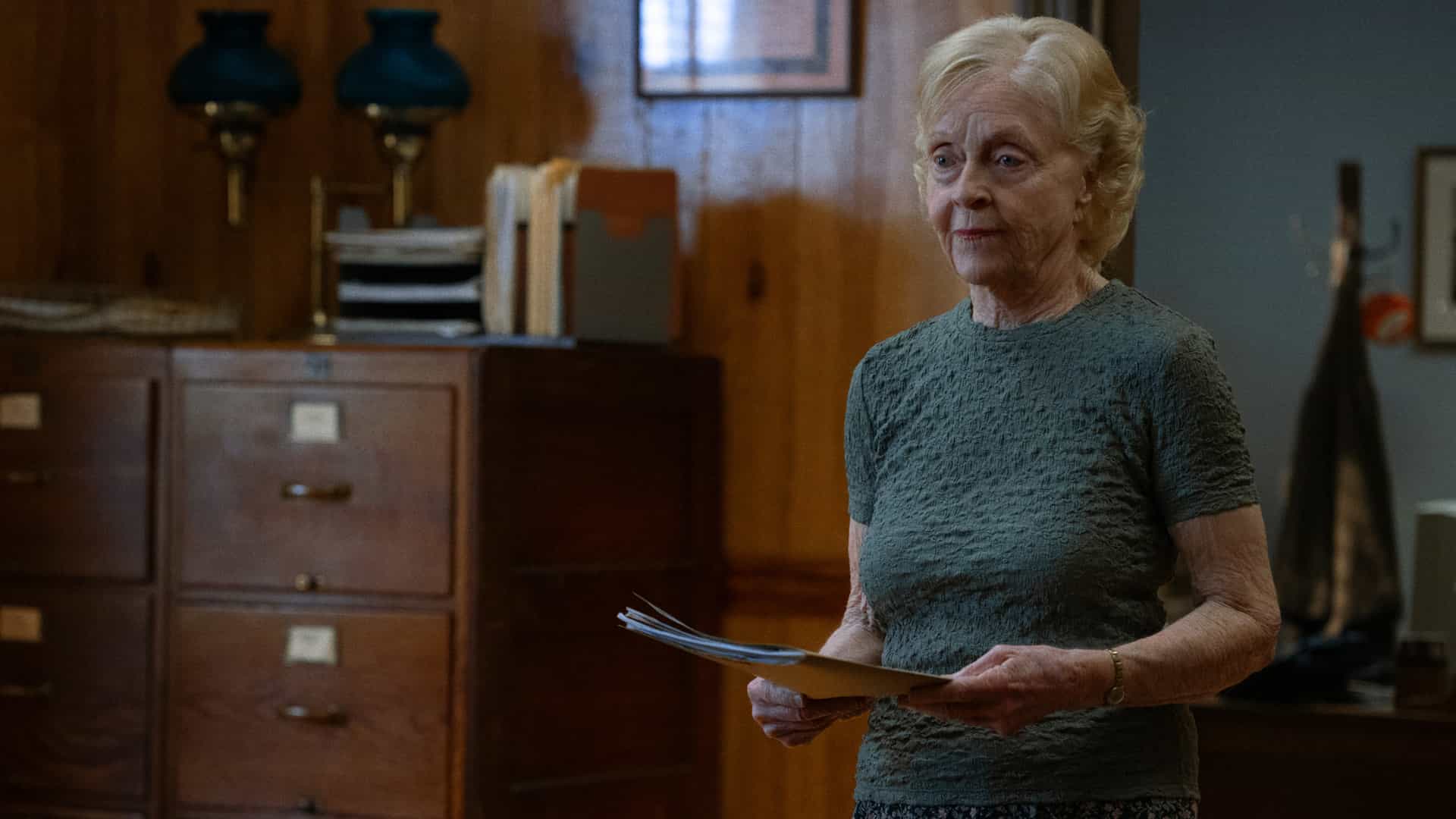 K Callan in "Widow’s Bay," now streaming on Apple TV.