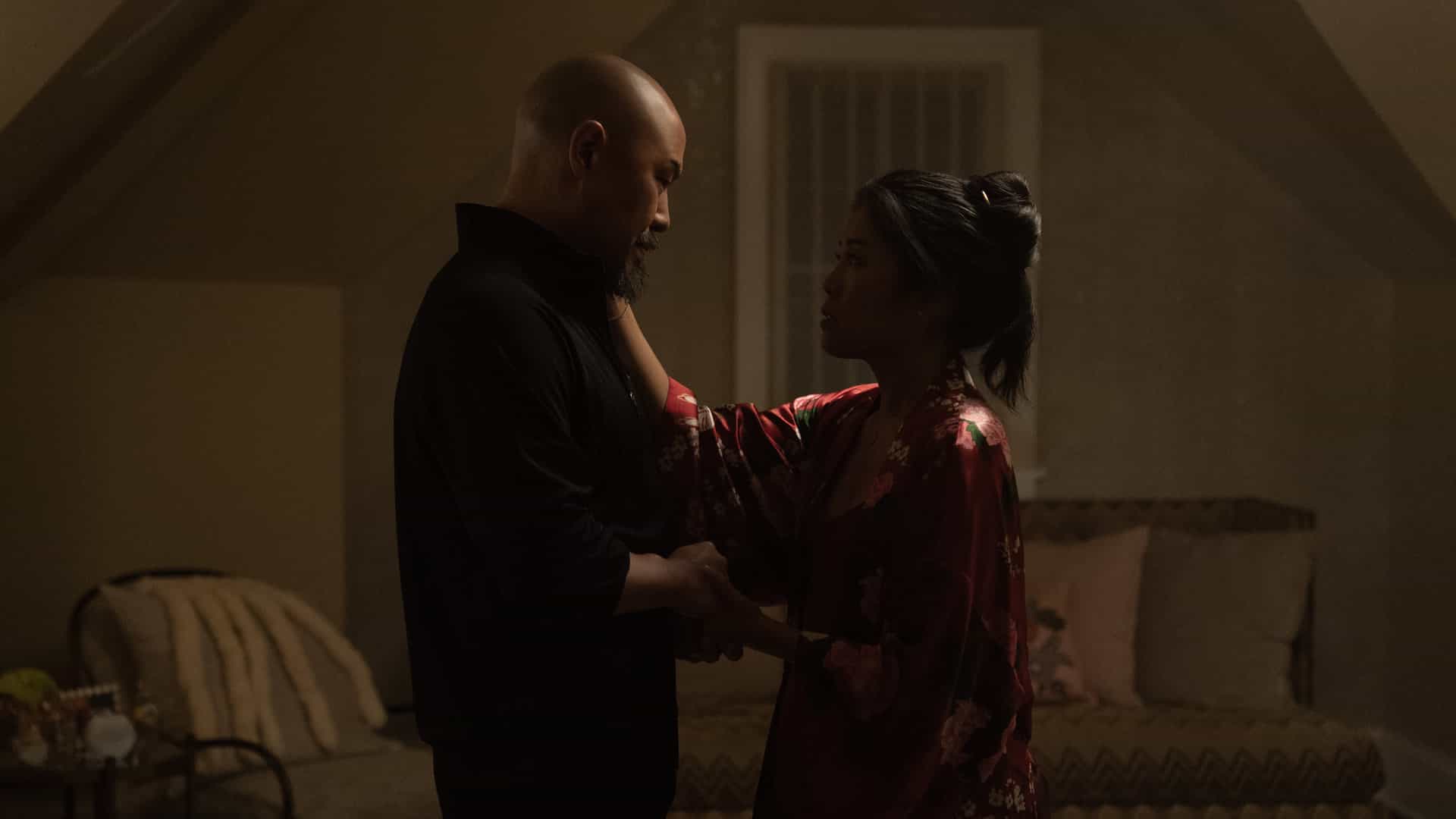 Hoon Lee and Eunice Bae in "Your Friends & Neighbors," now streaming on Apple TV.