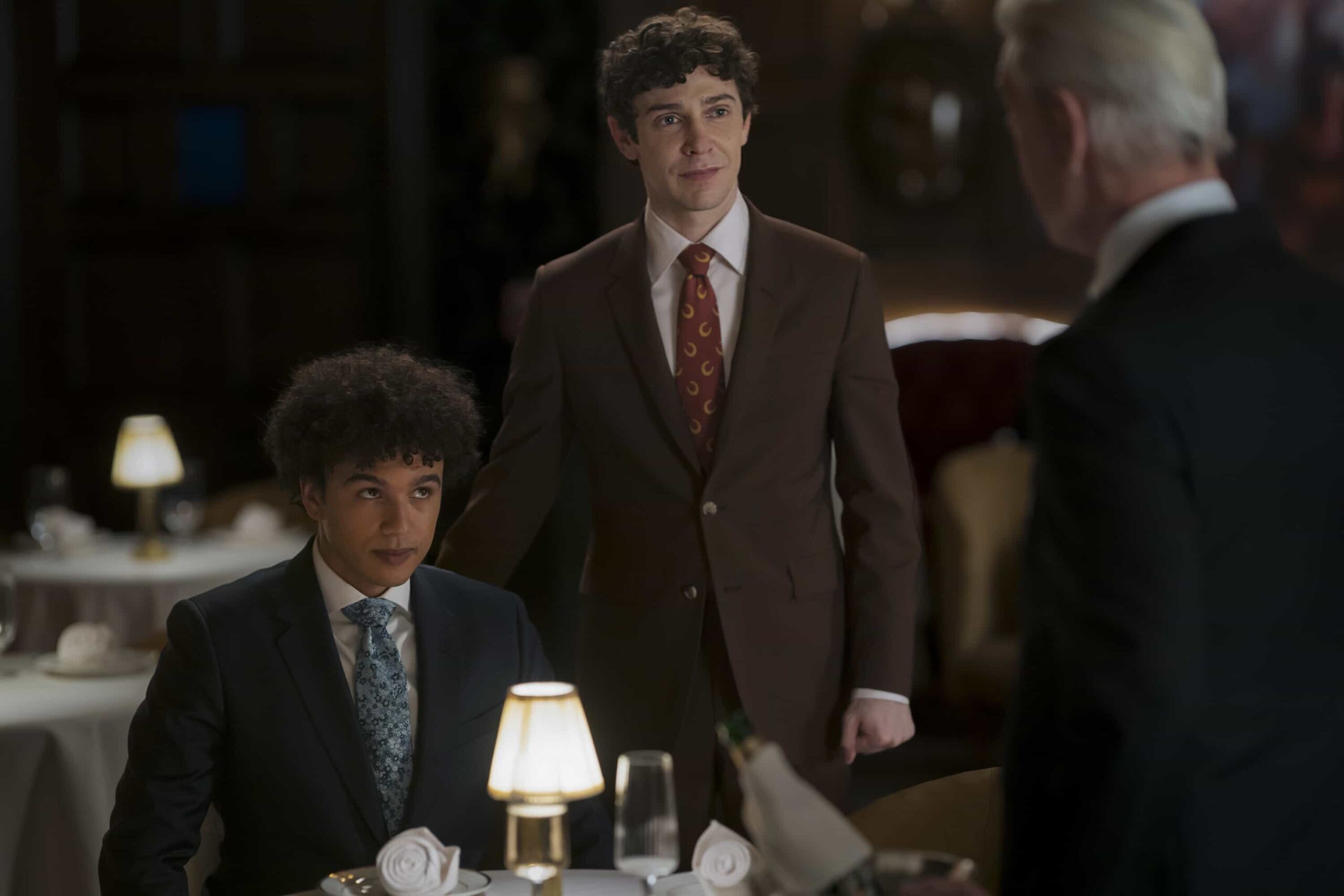 "That's All" -- Coverage of the CBS Original Series ELSBETH, scheduled to air on the CBS Television Network.  Pictured (L-R): Hayward Leach as Roy and Ben Levi Ross as Teddy   Photo: Michael Parmelee/CBS ©2026 CBS Broadcasting, Inc. All Rights Reserved.