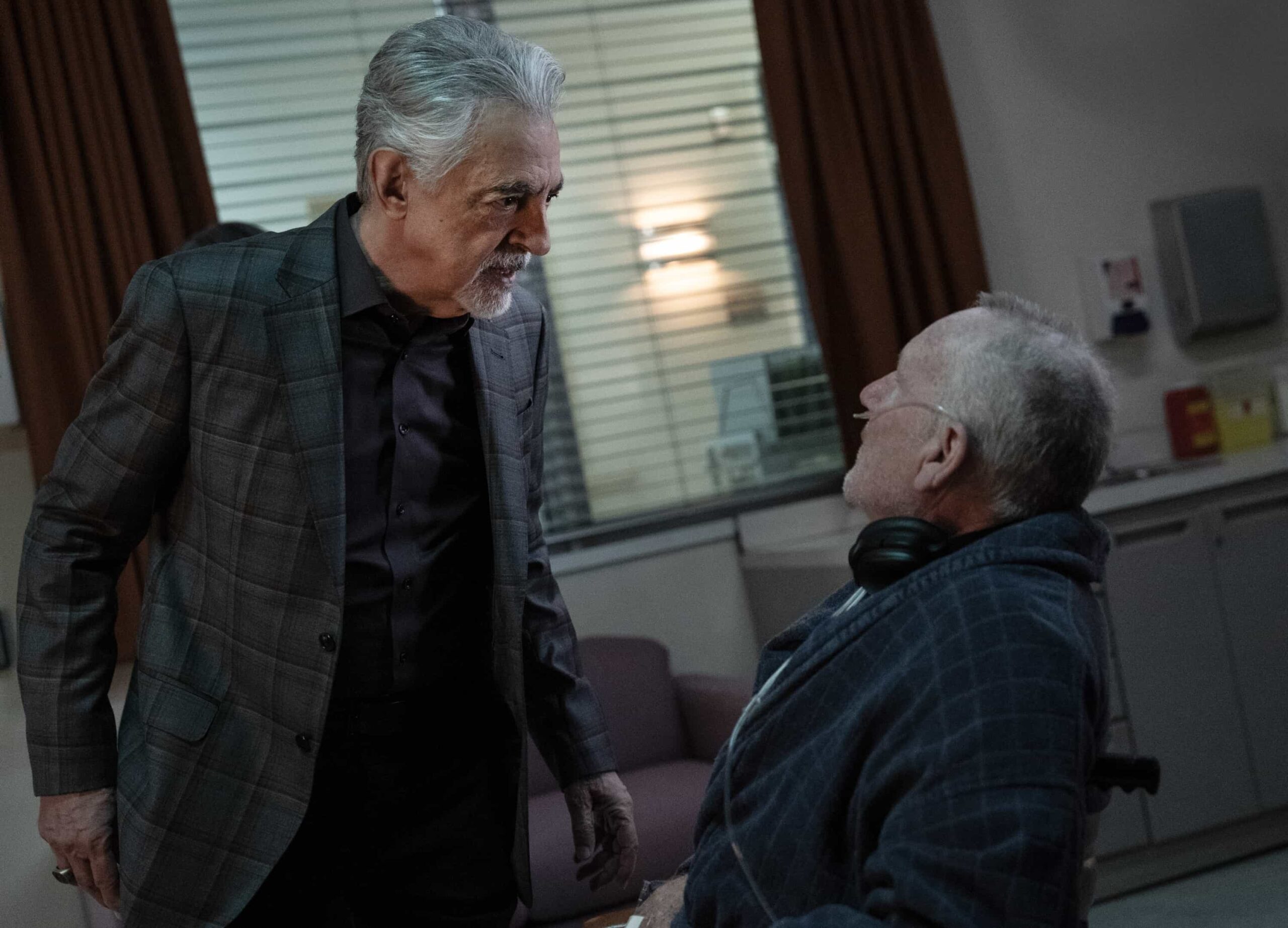 L-R: Joe Mantegna as David Rossi and Robert Morgan as Frank Warner in Criminal Minds: Evolution, episode 1, season 19 streaming on Paramount+, 2026. Photo Credit: Justin Lubin/Paramount+