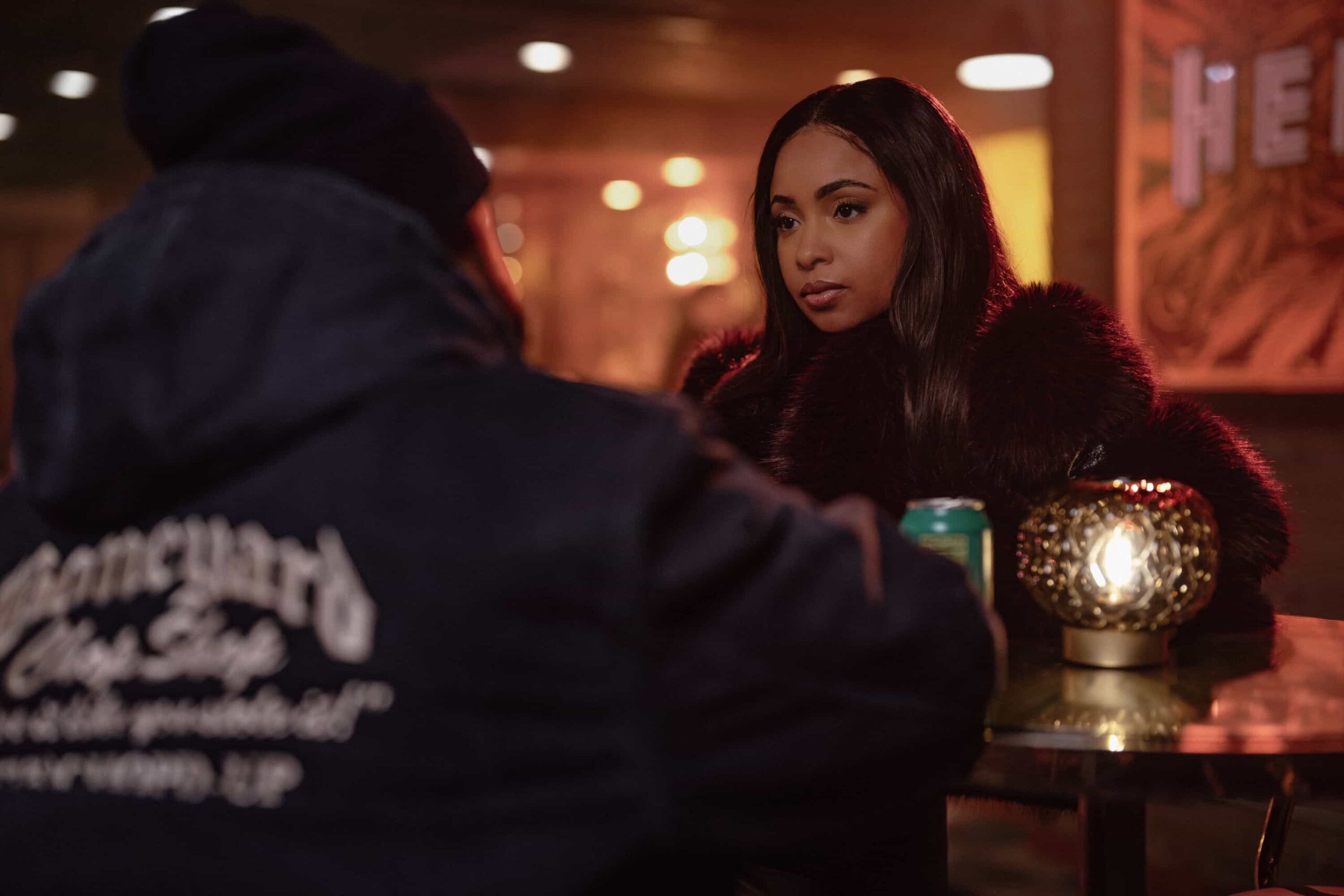 The Chi Season 8 Episode 1 "Coldest Winter Ever" Hannaha Hall as Tiff in The Chi, episode 1, season 8, streaming on Paramount+, 2026. Photo Credit: Sandy Morris/Paramount+.