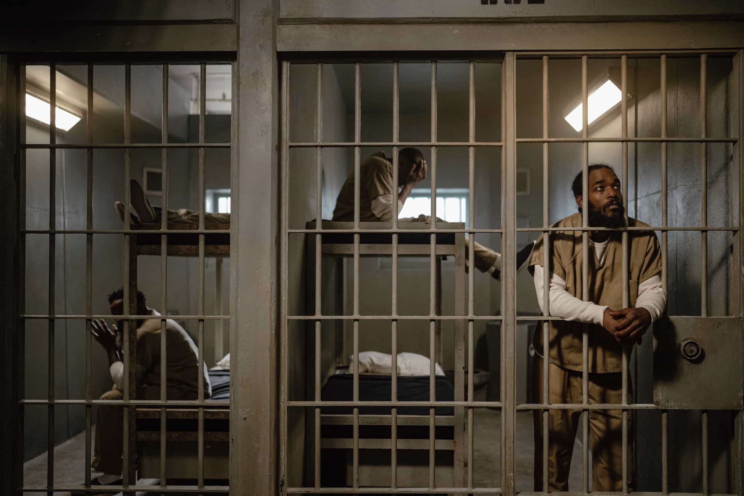 L-R: Jason Weaver as Shaad and Luke James as Victor in The Chi, episode 1, season 8, streaming on Paramount+, 2026. Photo Credit: Sandy Morris/Paramount+.