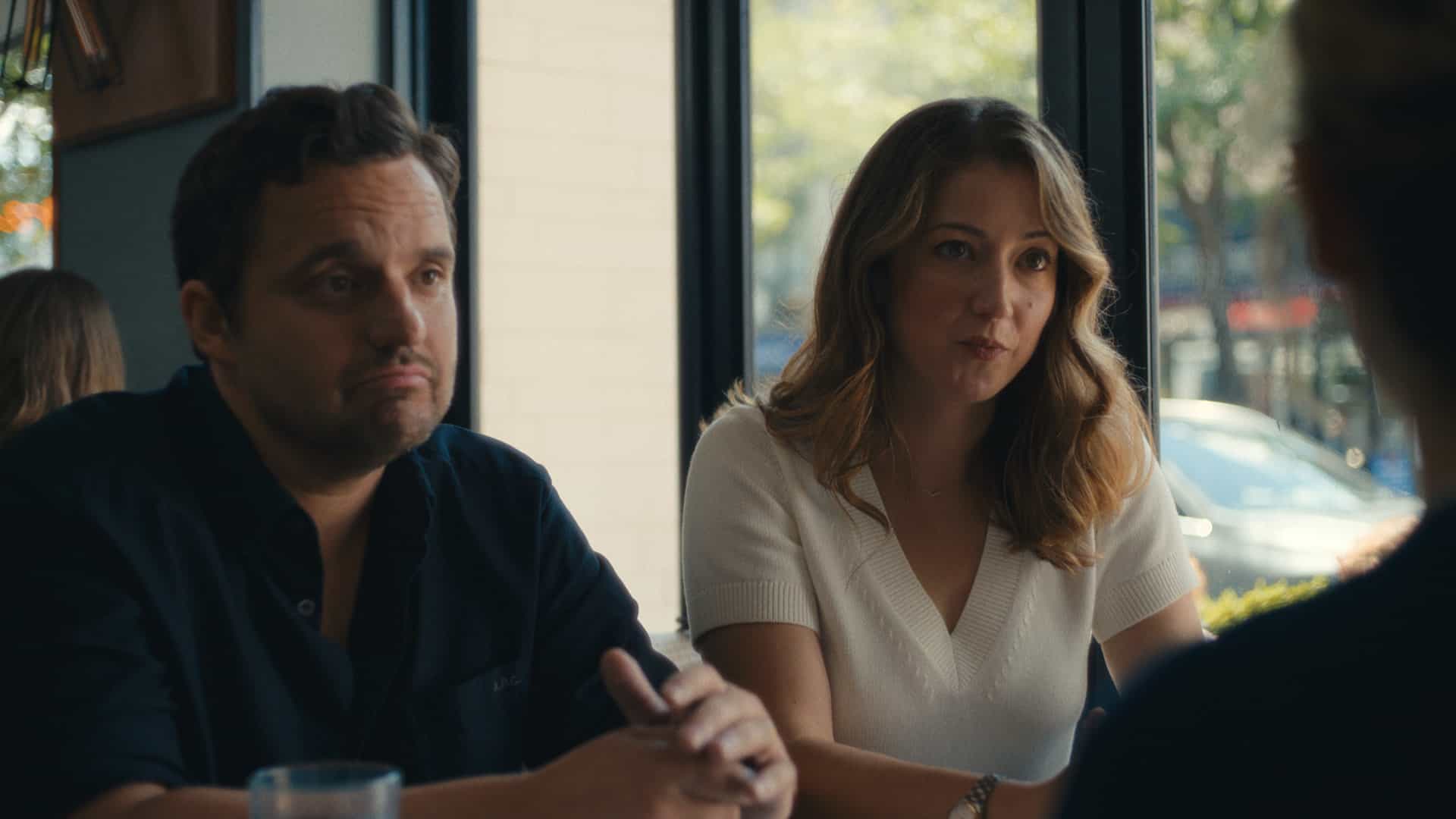 Jake Johnson and Jessy Hodges in "Maximum Pleasure Guaranteed," now streaming on Apple TV.