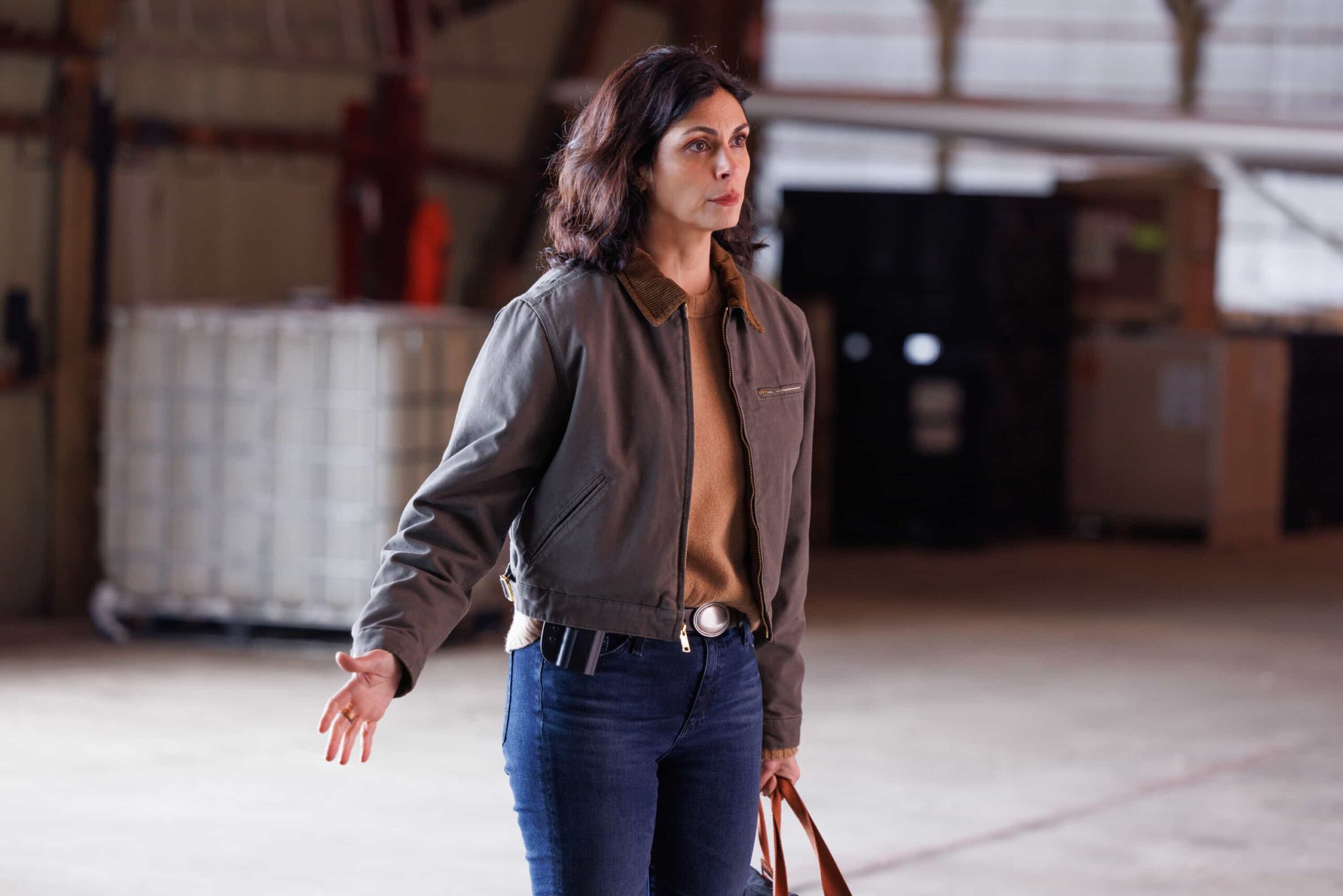 Sheriff Country Season 1 Episode 20 “Mexico” Season Finale – With her department under scrutiny and tensions rising across Edgewater, Sheriff Mickey Fox faces the fallout from a major investigation that threatens to upend everything she’s built, on the first season finale of SHERIFF COUNTRY, Friday, May 22 (8:00-9:00 PM, ET/PT) on the CBS Television Network, and streaming on Paramount+  Pictured: Morena Baccarin as Sheriff Mickey Fox. Photo: Darren Goldstein/CBS ©2026 CBS Broadcasting, Inc. All Rights Reserved.
