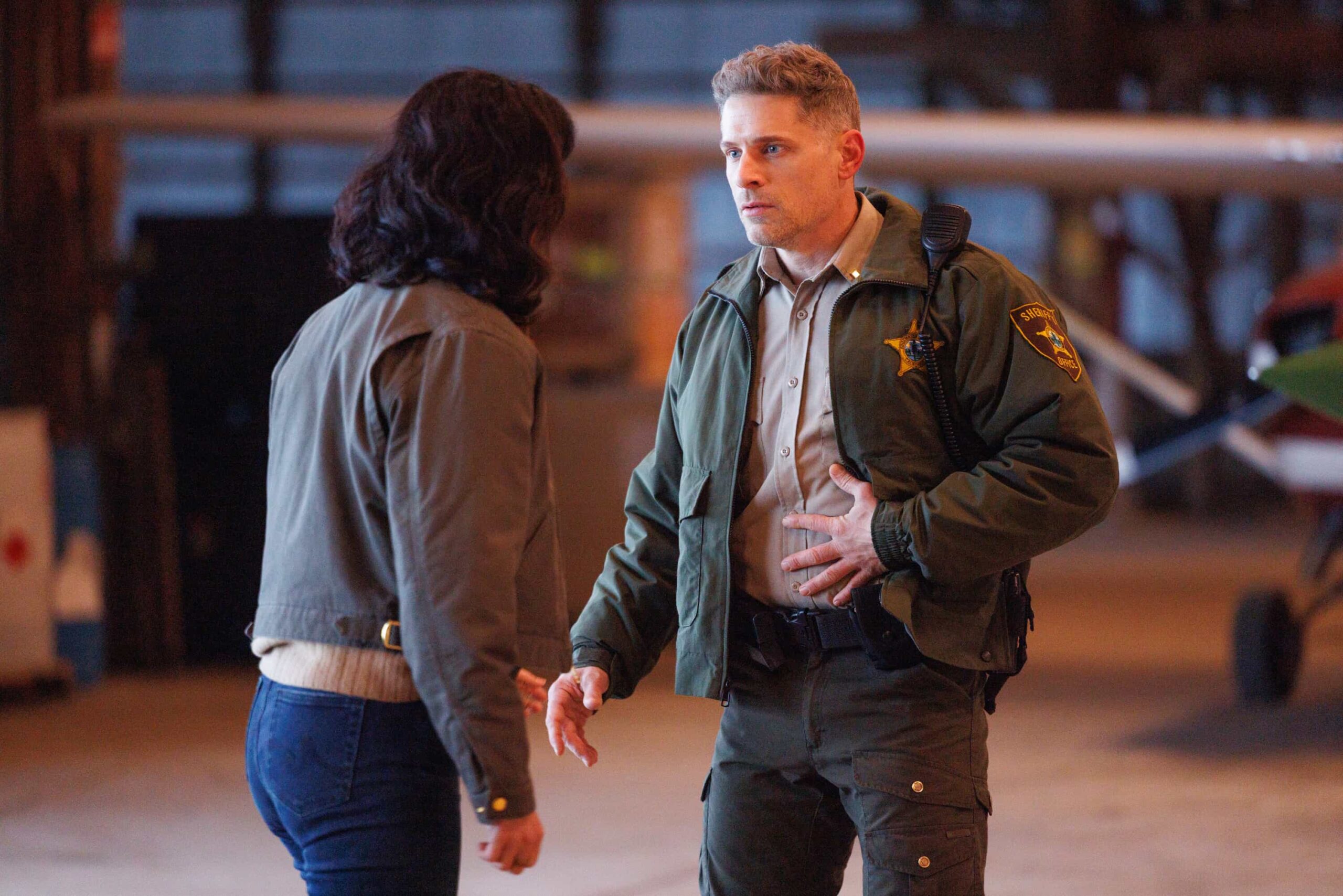 Sheriff Country Season 1 Episode 20 “Mexico” Season Finale – With her department under scrutiny and tensions rising across Edgewater, Sheriff Mickey Fox faces the fallout from a major investigation that threatens to upend everything she’s built, on the first season finale of SHERIFF COUNTRY, Friday, May 22 (8:00-9:00 PM, ET/PT) on the CBS Television Network, and streaming on Paramount+  Pictured: Matt Lauria as Boone. Photo: Darren Goldstein/CBS ©2026 CBS Broadcasting, Inc. All Rights Reserved.