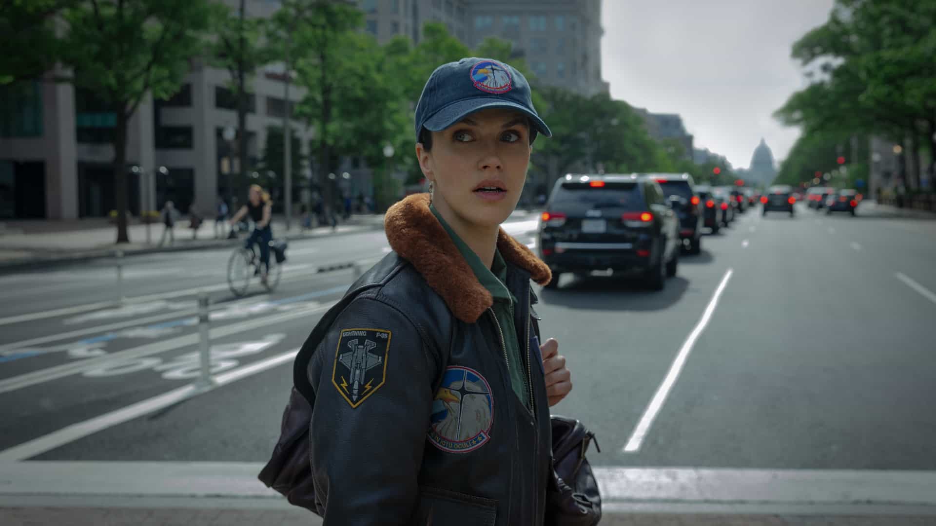 Jessica Brown Findlay in "Silo," premiering July 3, 2026 on Apple TV.