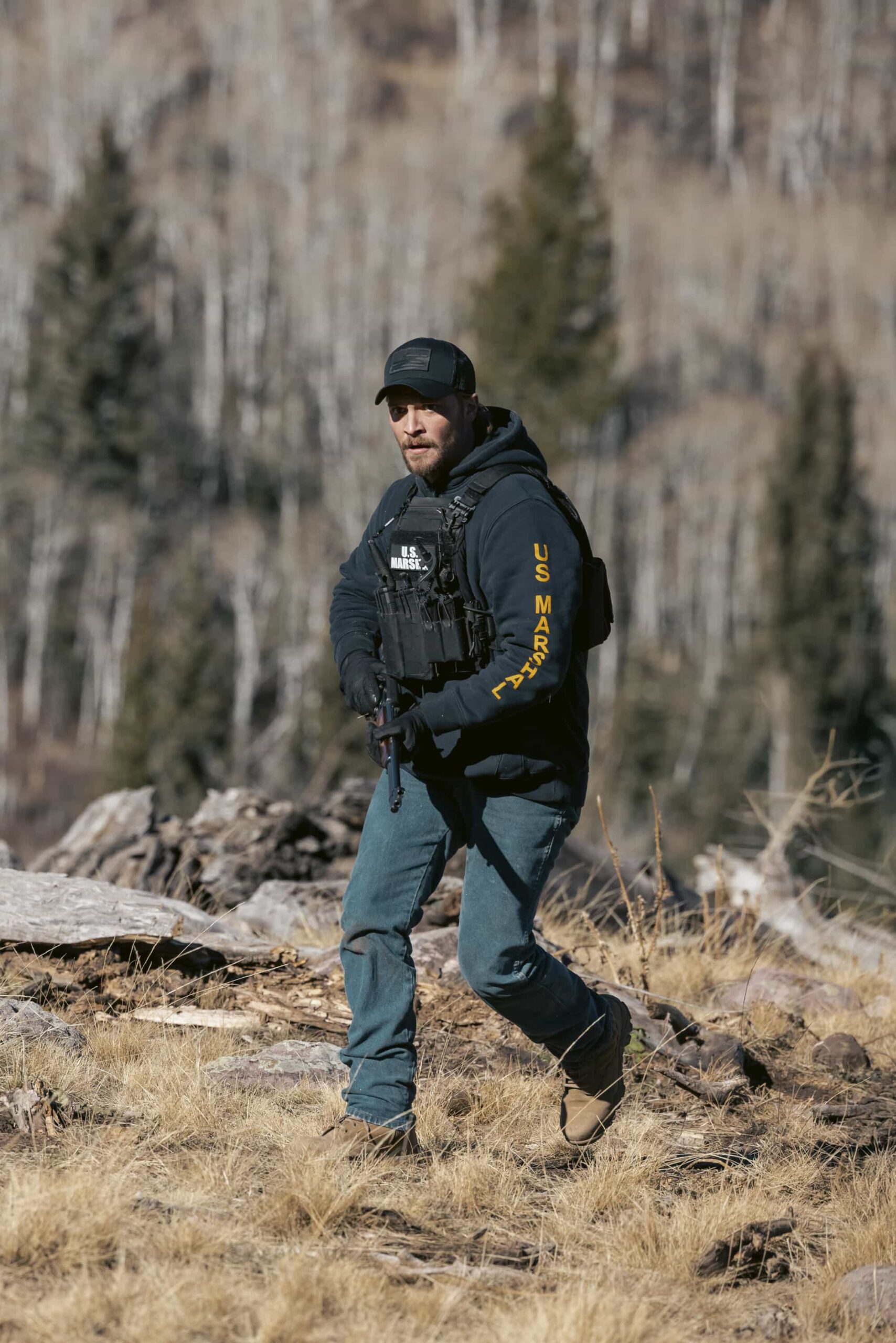 "Wolves at the Door" -- CBS Original Series MARSHALS, scheduled to air on Sunday, May 24 (8:00-9:00 PM, ET/PT).  Pictured: Luke Grimes. Photo: Fred Hayes/CBS ©2025 CBS Broadcasting, Inc. All Rights Reserved.