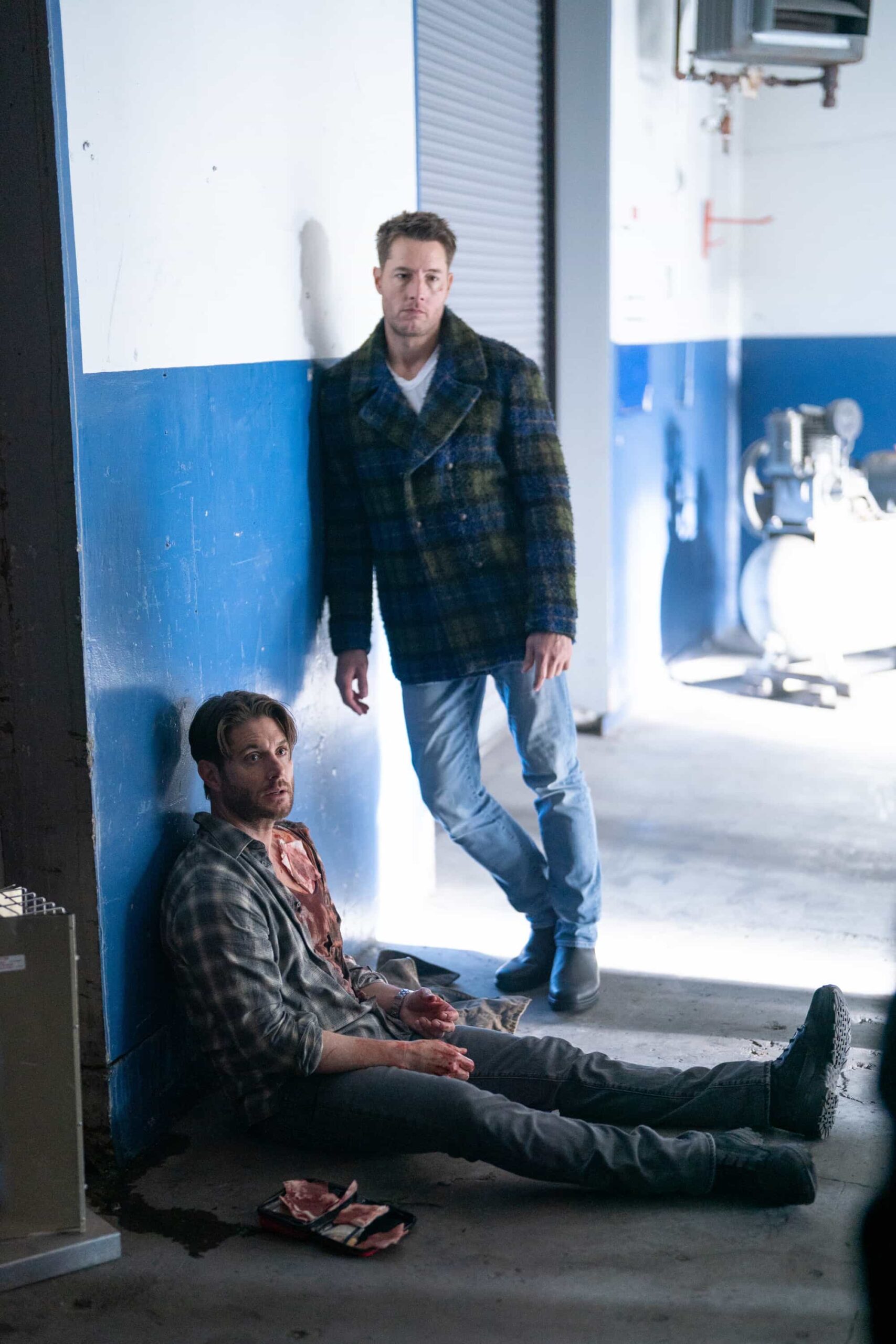 Tracker Season 3 Episode 22 "The Best Ones" Season Finale – Colter and Russell search for a victim of a nefarious research project, on the third season finale of the CBS Original series TRACKER, Sunday, May 24 (9:00-10:00 PM, ET/PT) on the CBS Television Network, and streaming on Paramount+ (live and on-demand for Paramount+ Premium plan subscribers, or on-demand for Paramount+.  Pictured: Jensen Ackles and Justin Hartley.  Photo: Darko Sikman/CBS ©2026 CBS Broadcasting, Inc. All Rights Reserved.