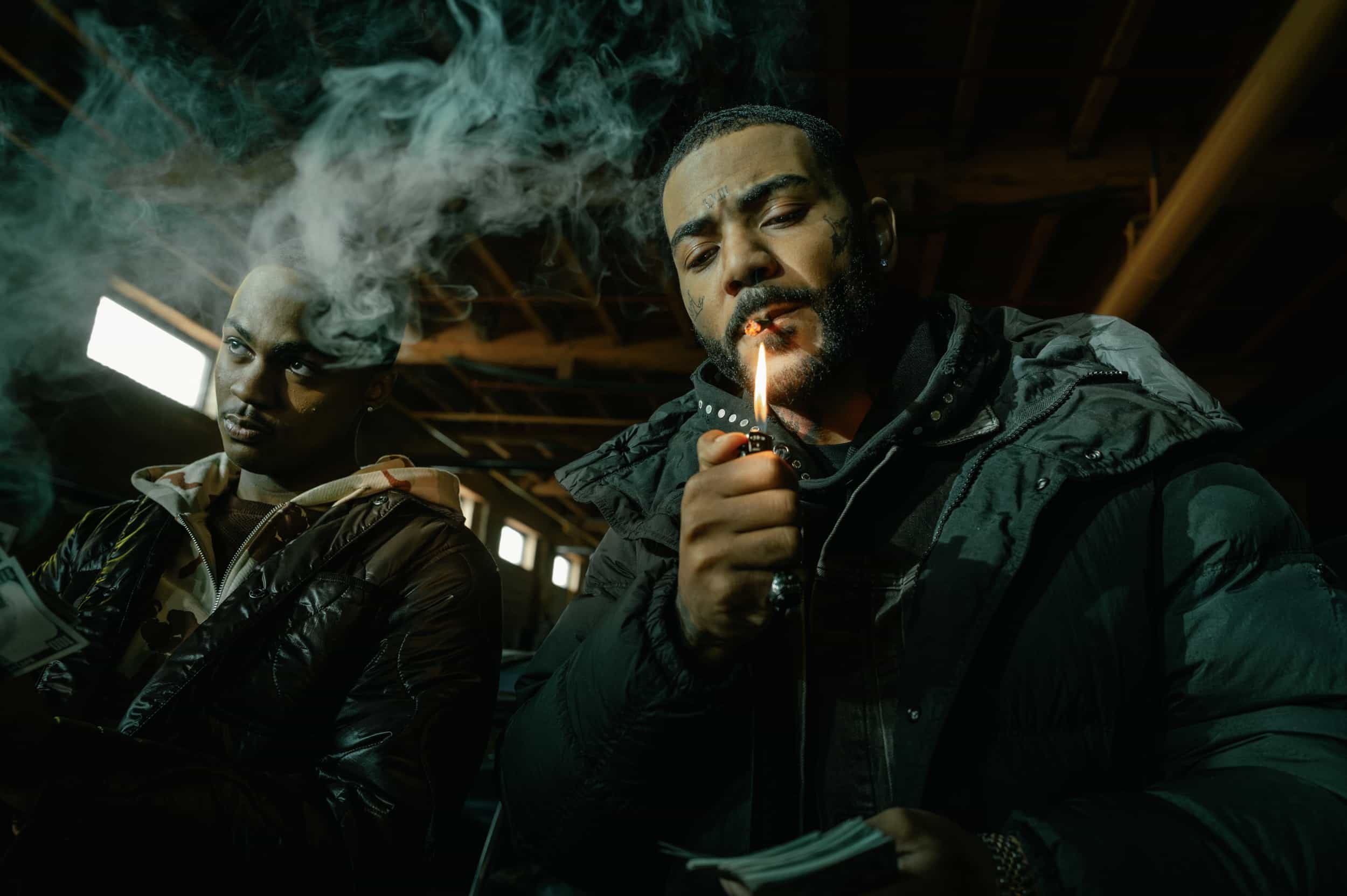 L-R: Ahmad Nicholas Ferguson as Bakari and Cortez Smith as Nuck in The Chi, episode 2, season 8, streaming on Paramount+, 2026. Photo Credit: Sandy Morris/Paramount+.