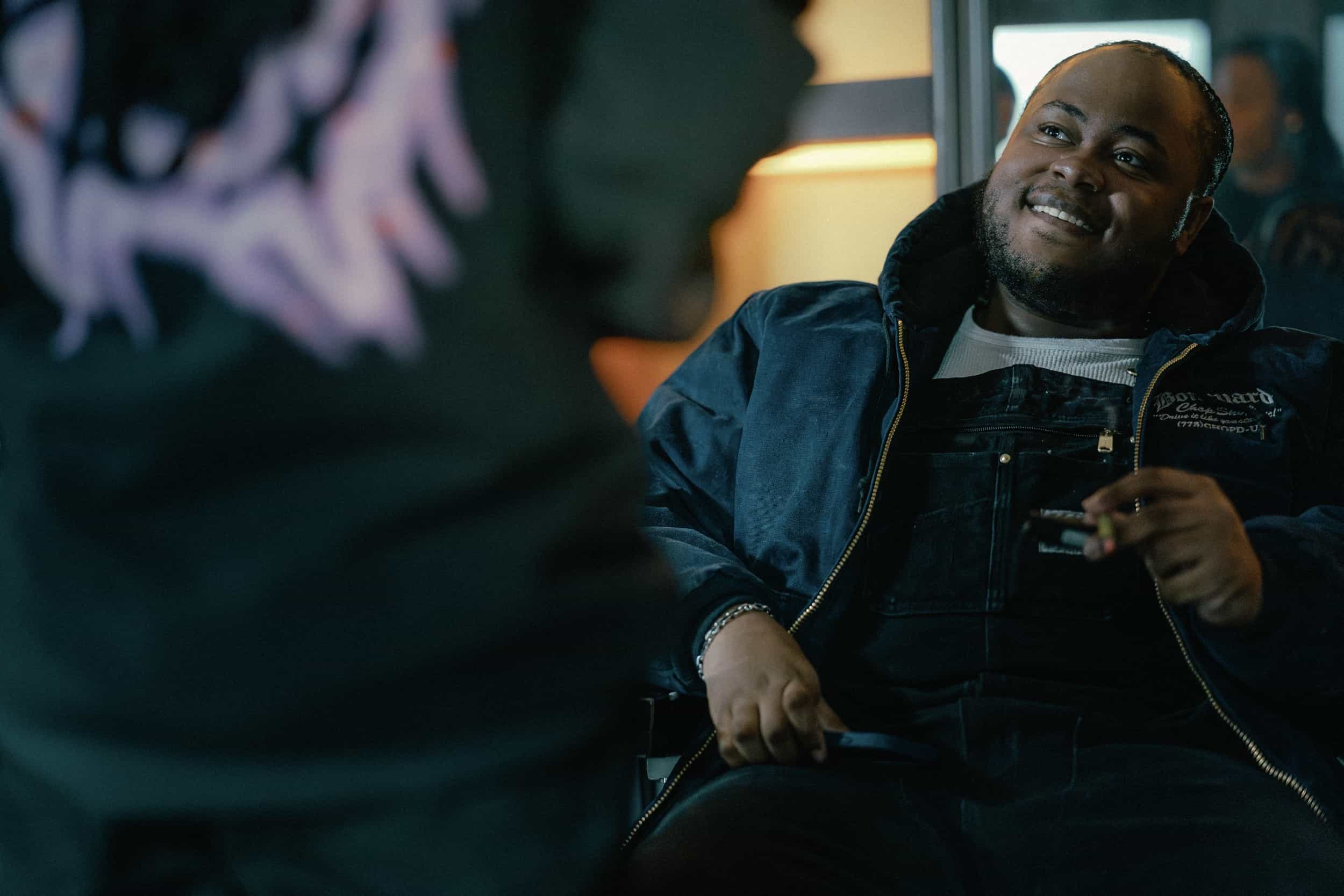 The Chi Season 8 Episode 2 "White Russian" Shamon Brown Jr. as Papa in The Chi, episode 2, season 8, streaming on Paramount+, 2026. Photo Credit: Sandy Morris/Paramount+.