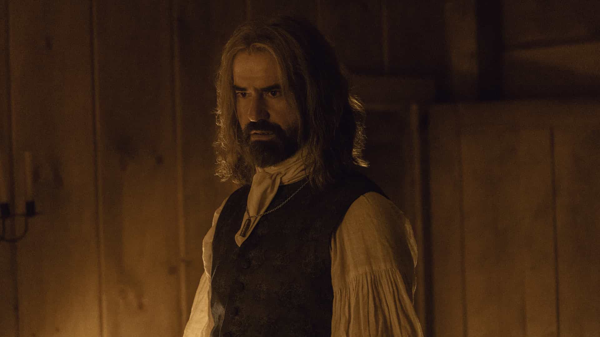 Widow's Bay Season 1 Episode 6 "Our History" Hamish Linklater in "Widow’s Bay," now streaming on Apple TV.